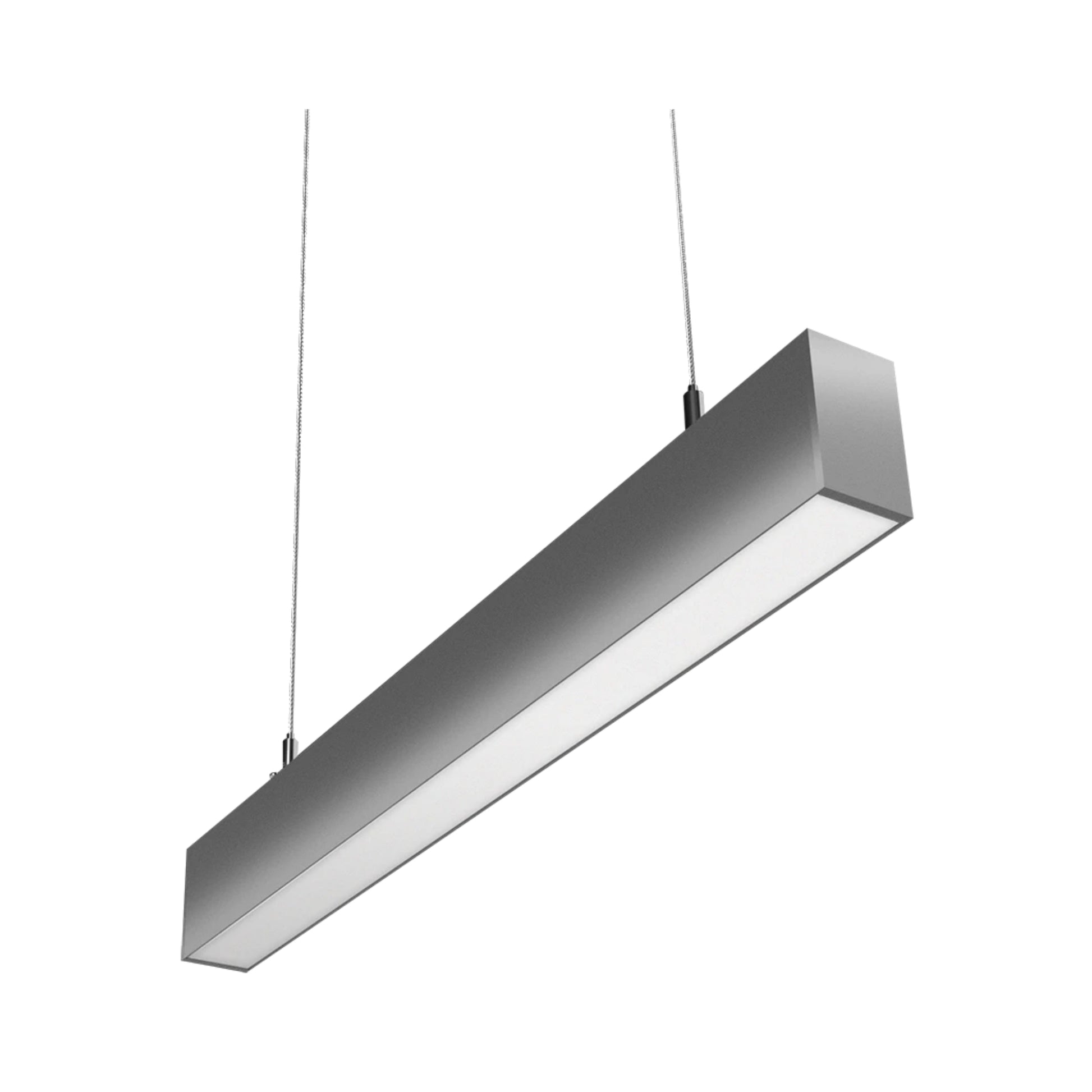 LED Strip Light Fixture, 20W, 2660 Lumens, 30K/35K/40K, 120-277V, Silver, Flat Lens - Bees Lighting
