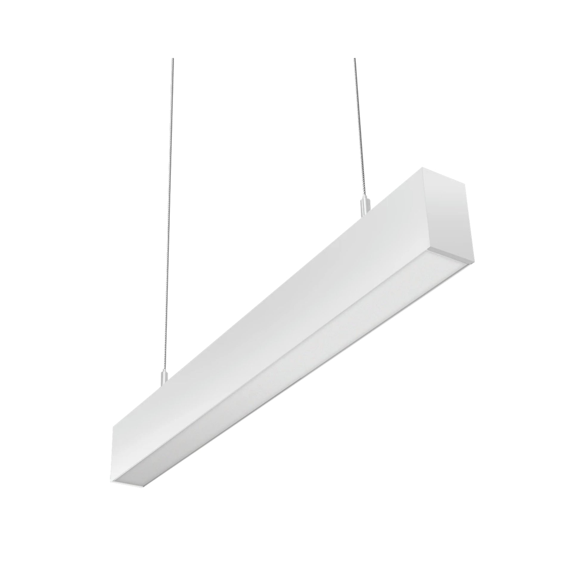LED Strip Light Fixture, 20W, 2660 Lumens, 30K/35K/40K, 120-277V, White, Flat Lens - Bees Lighting