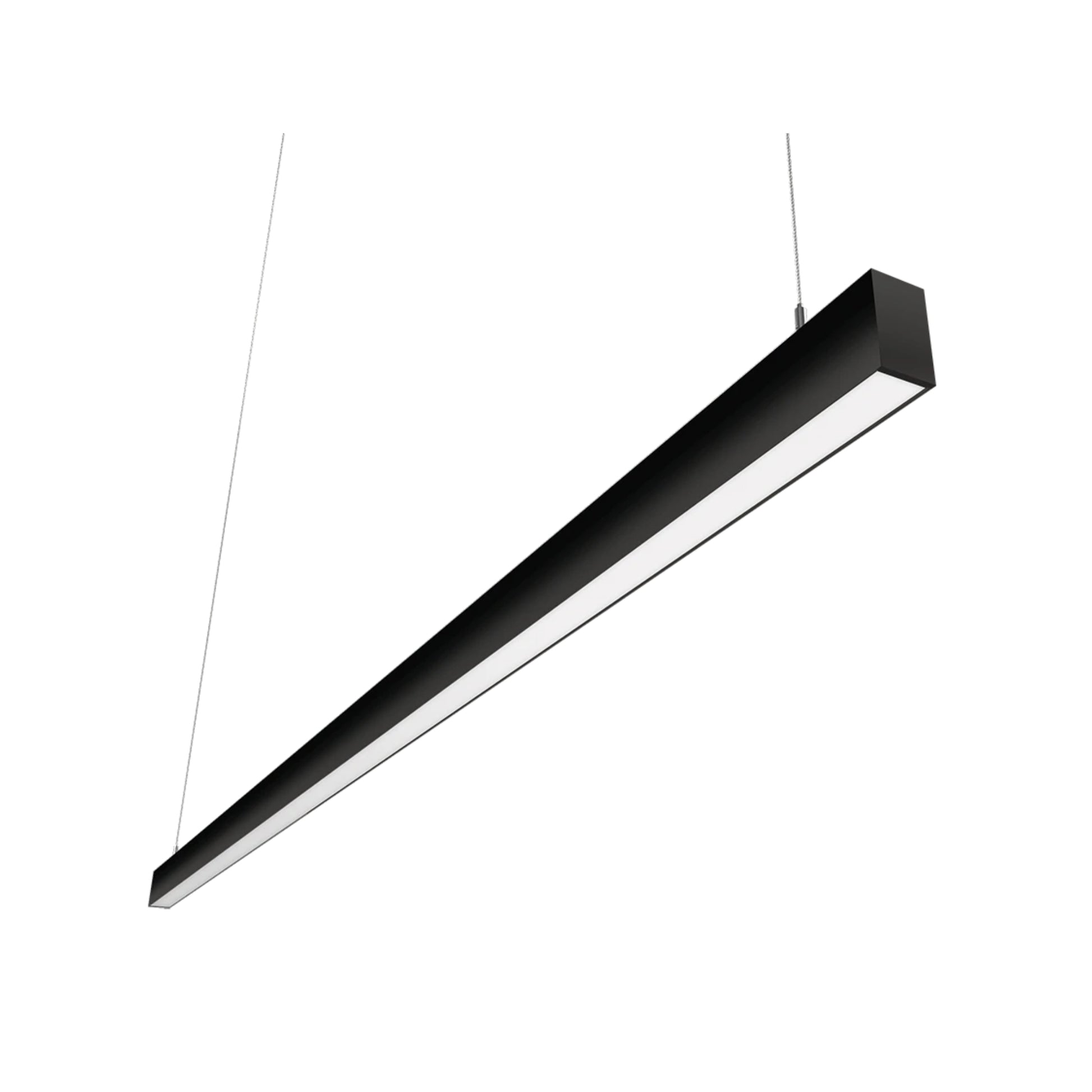 LED Strip Light Fixture, 80W, 10690 Lumens, 30K/35K/40K, 120-277V, Black, Flat Lens - Bees Lighting