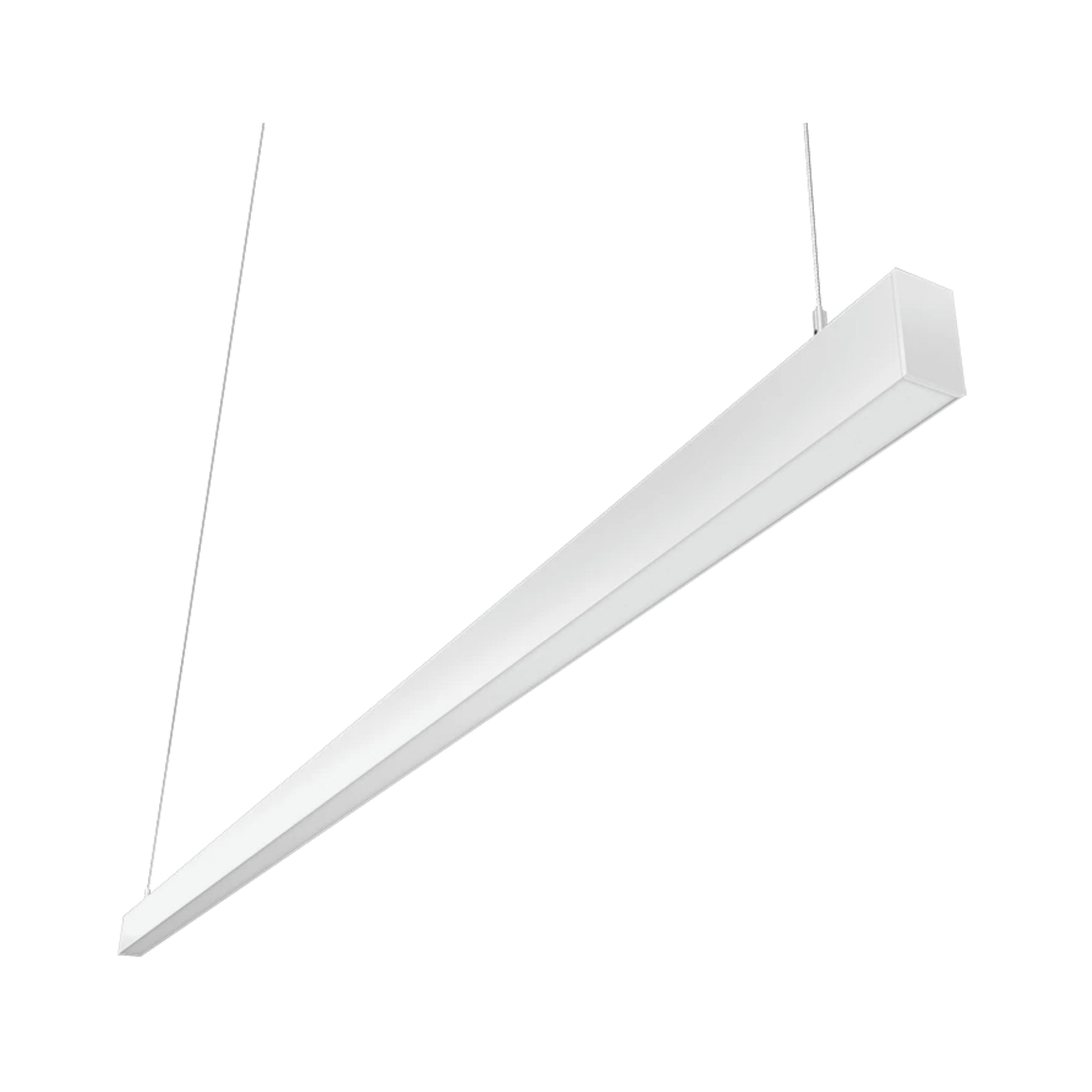 LED Strip Light Fixture, 80W, 10690 Lumens, 30K/35K/40K, 120-277V, White, Flat Lens - Bees Lighting