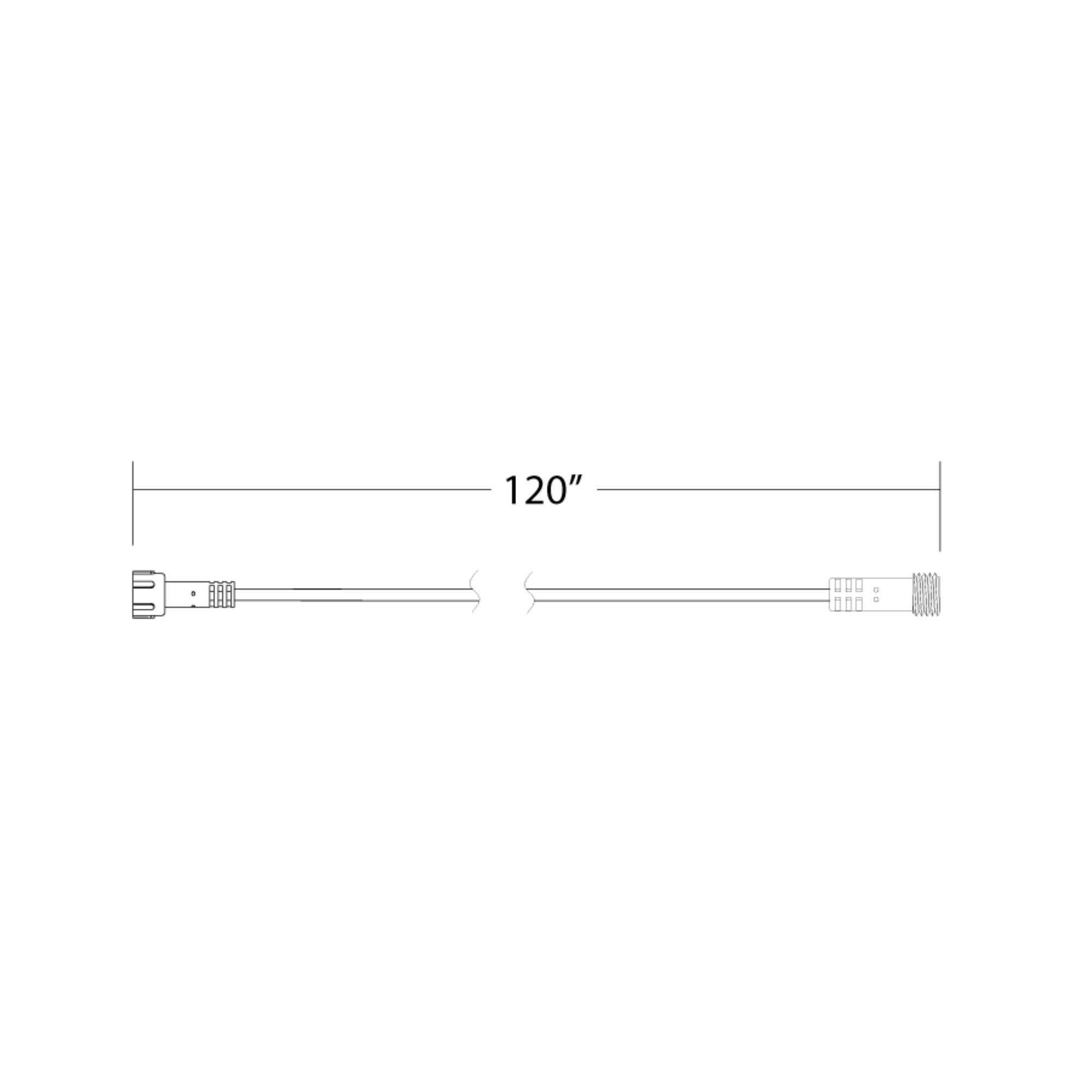 RAB EXTCBL-GLW 10ft Extension Cable for GLOW String Lights, 24V, Black