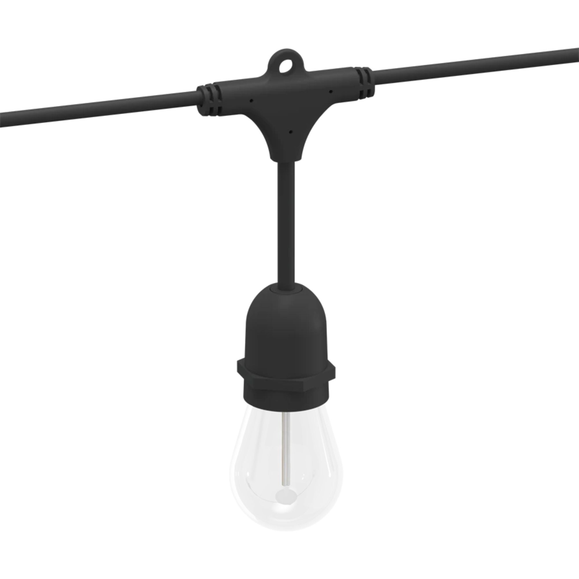 RAB GLow 50 ft String Lights, 24-S14 Bulbs, Tunable White 1800 - 5000K, 120-277V, Lightcloud Blue