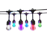 RAB GLow 50 ft String Lights, 24-S14 Bulbs, Tunable White/RGB, 120-277V, Lightcloud Blue