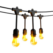 RAB GLow String Light 24-S14 Bulbs 2200K / Tunable White / RGBW 120-277V Black