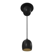 RAB ARC 3 in. Integrated LED Pendant, Black with Gold Reflector