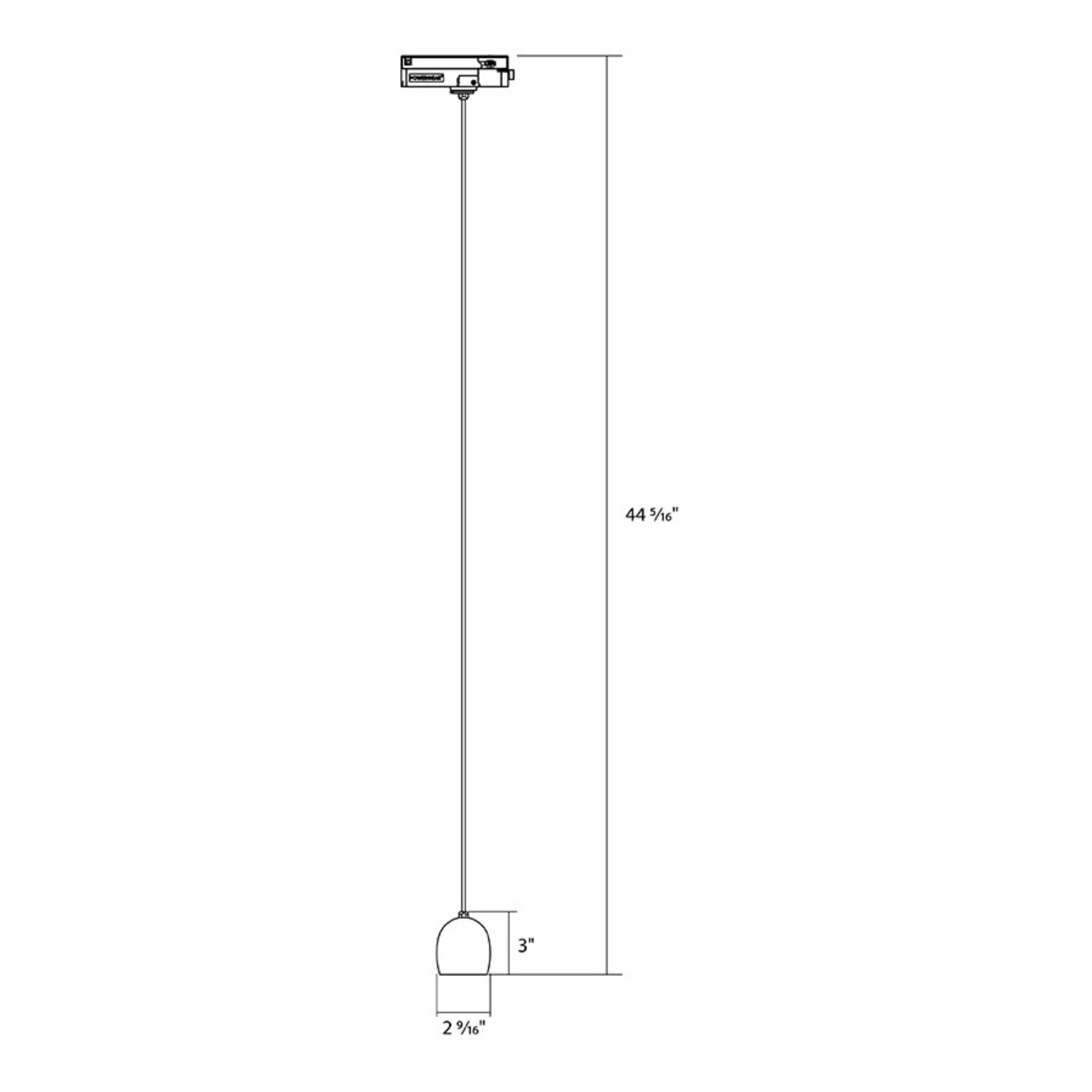 RAB ARC Track Pendant, H-Type, White, 3000K, 837 Lumens, 36° Optics