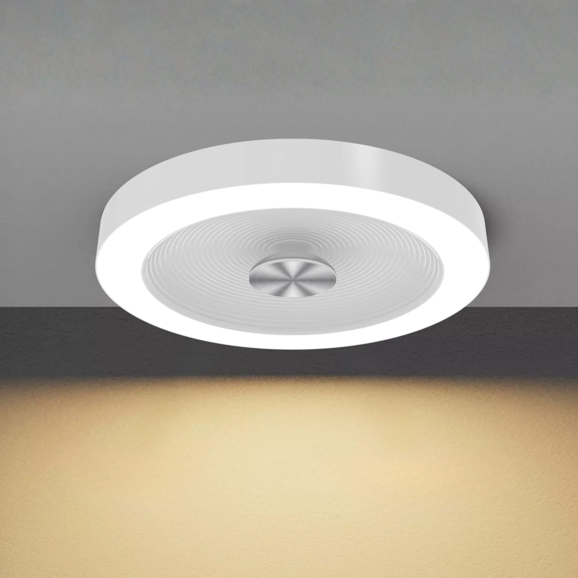 RAB Aura 16" Flush Mount Light, Selectable CCT, White Housing White Reflector