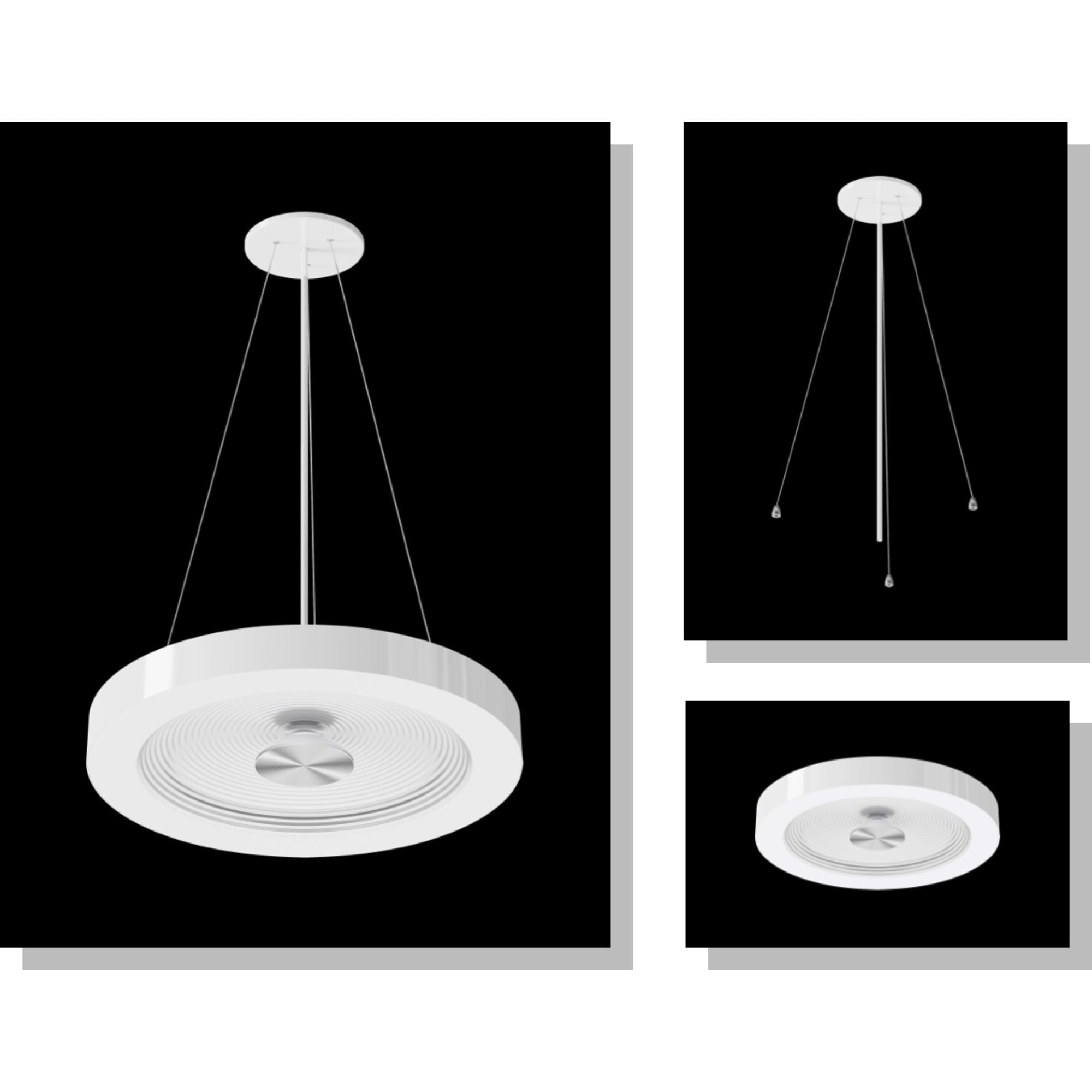 RAB Aura 16" Flush Mount Light, Selectable CCT, White Housing White Reflector