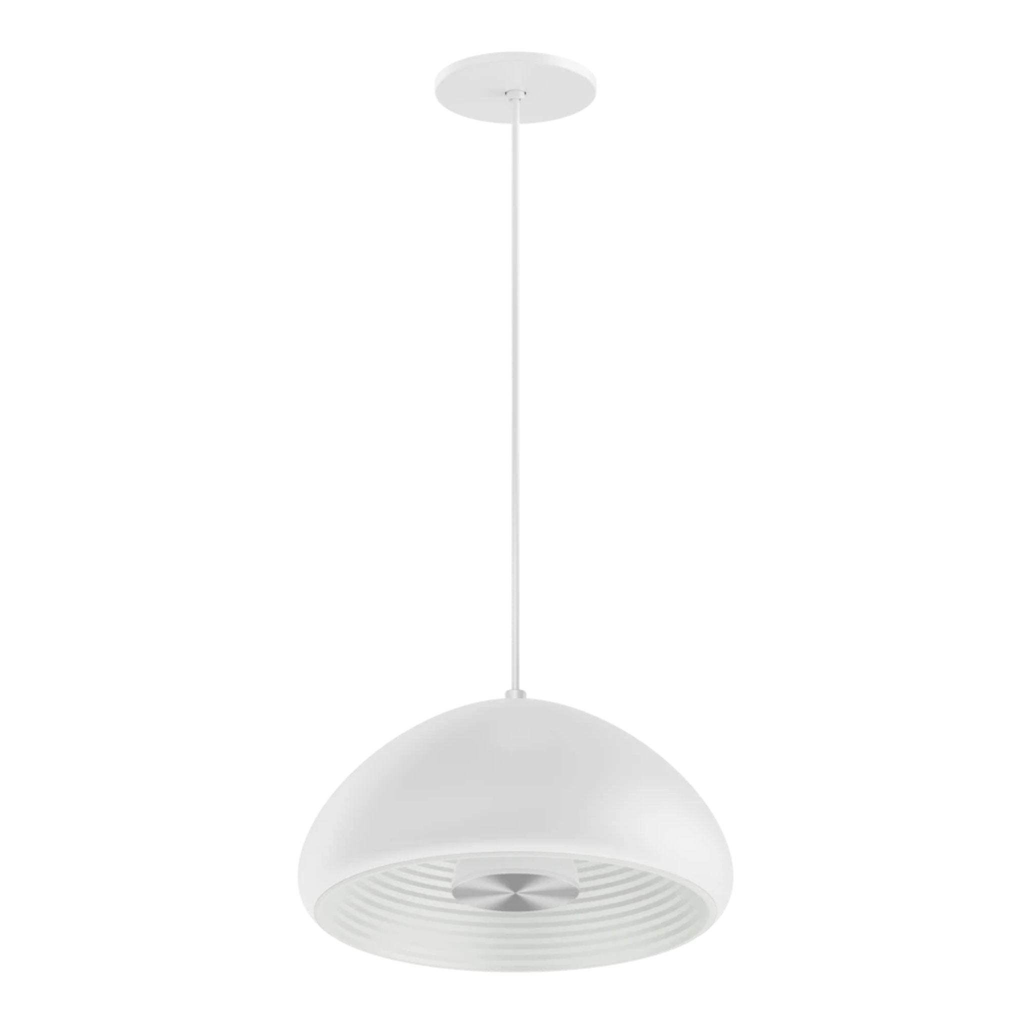 RAB Aura 12 in. LED Pendant Light, White Housing White Reflector