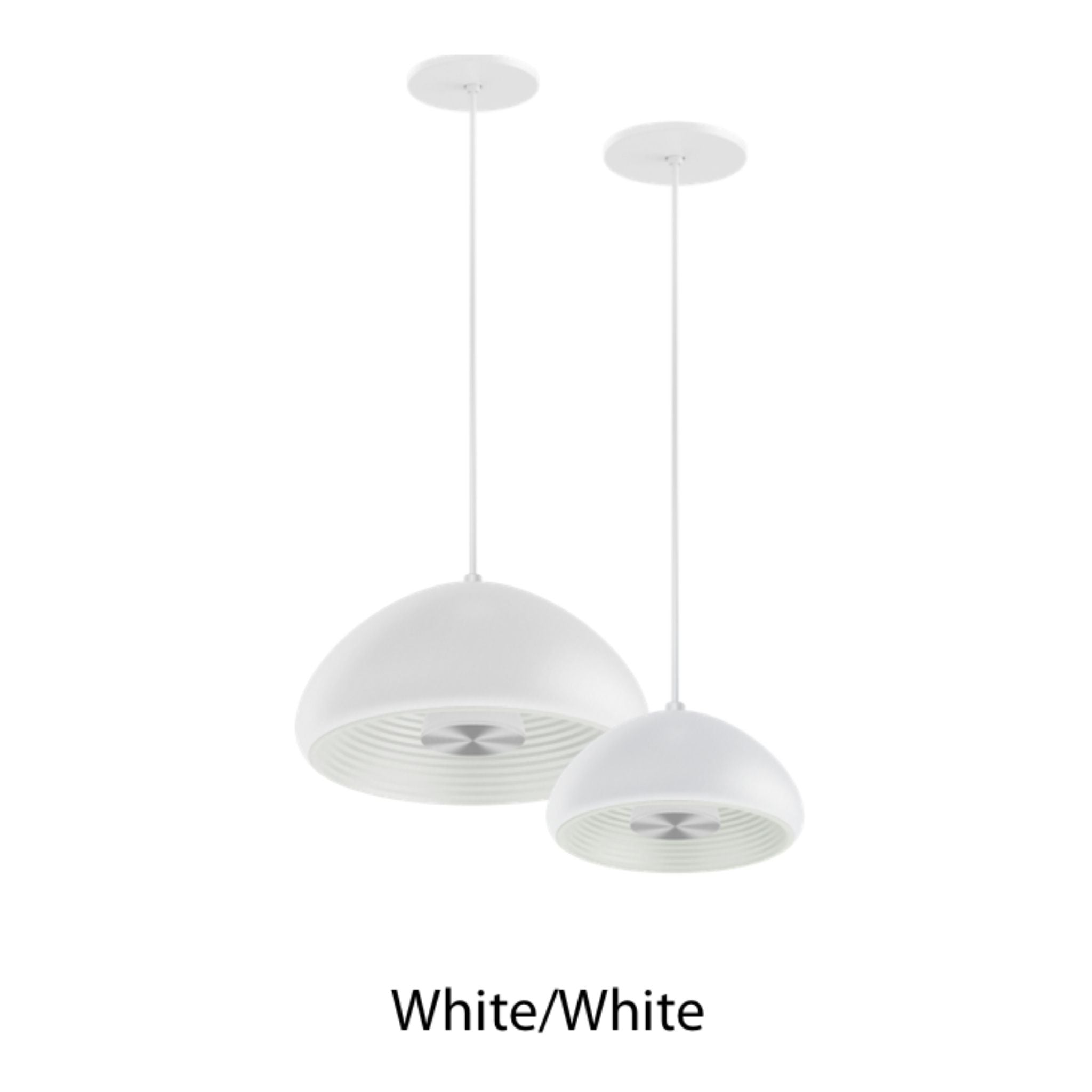 RAB Aura 12 in. LED Pendant Light, White Housing White Reflector