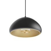 RAB Aura 12 in. LED Pendant Light, Black Housing Gold Reflector