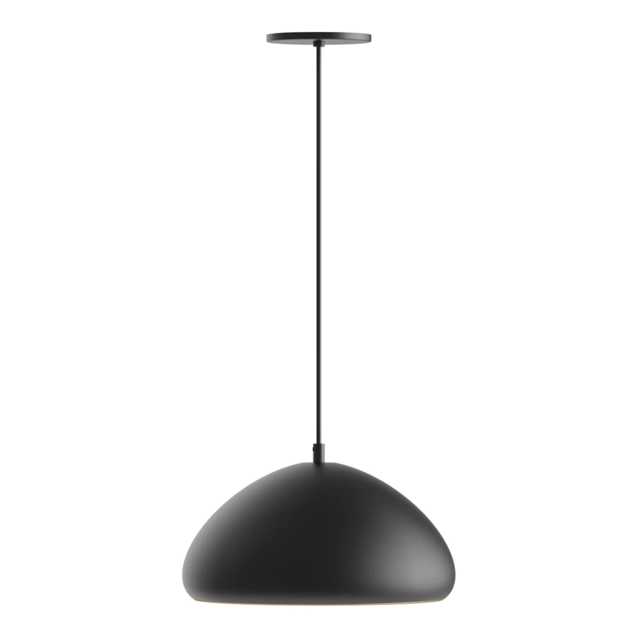 RAB Aura 12 in. LED Pendant Light, Black Housing Gold Reflector