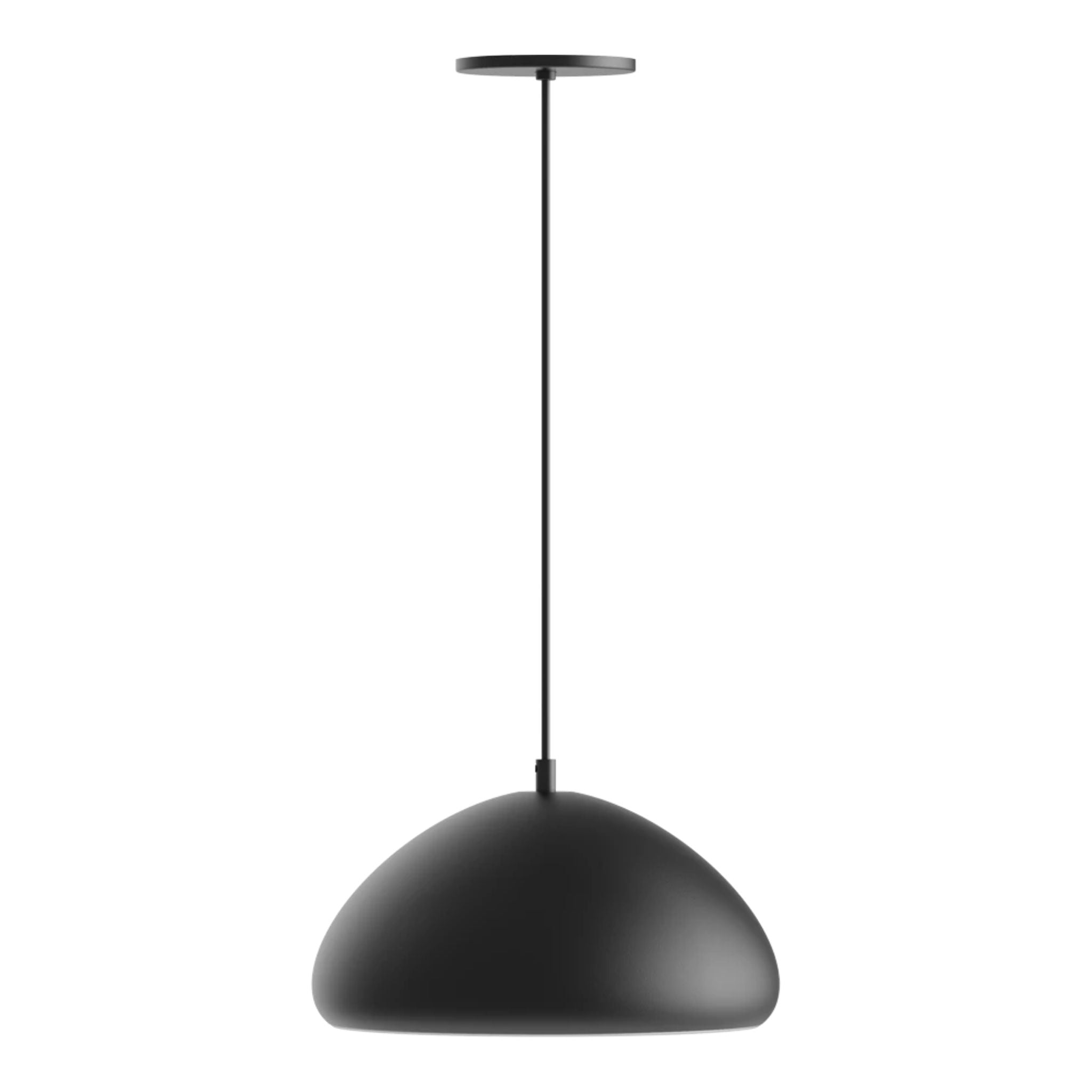 RAB Aura 12 in. LED Pendant Light, Black Housing White Reflector