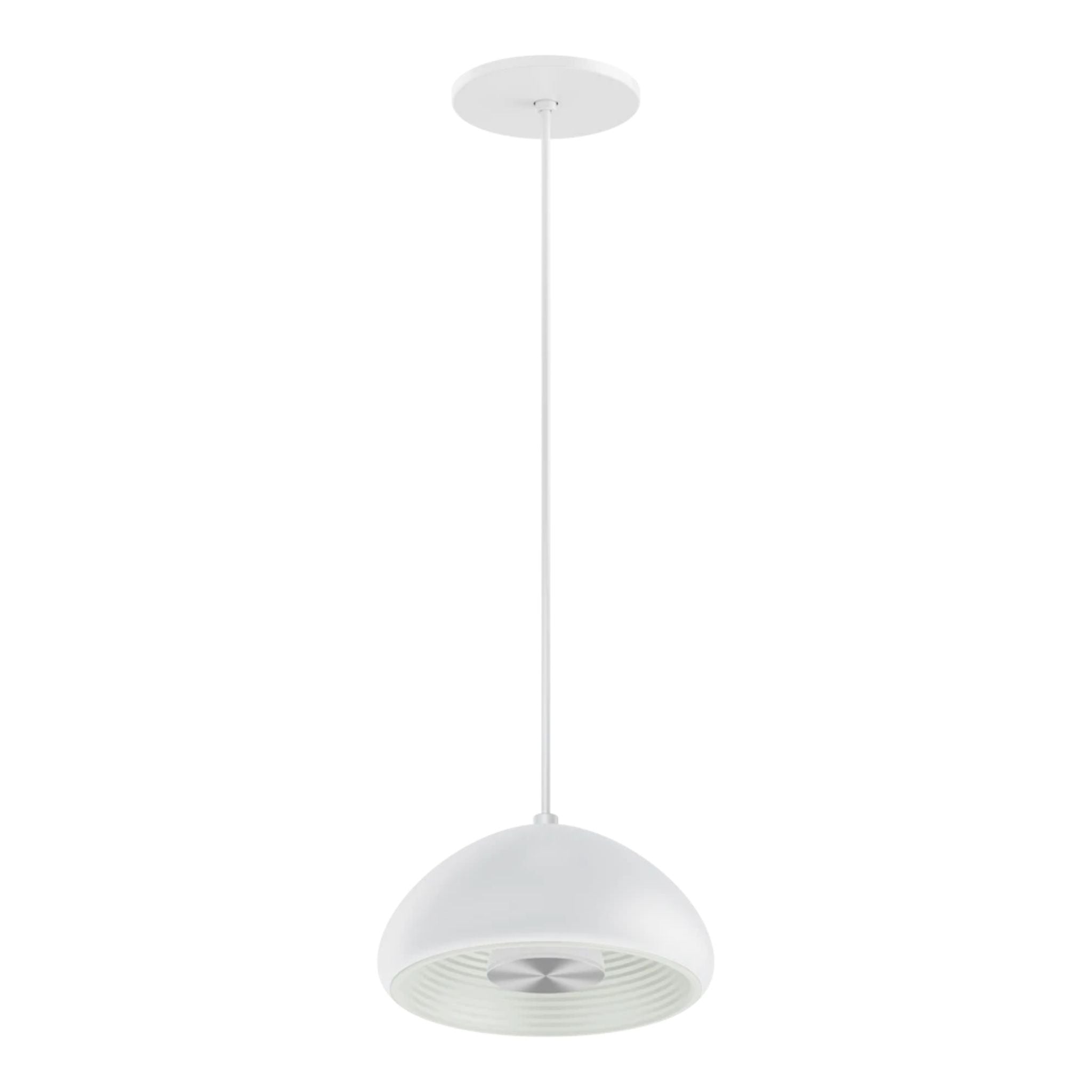 RAB Aura 8 in. LED Pendant Light, White Housing White Reflector