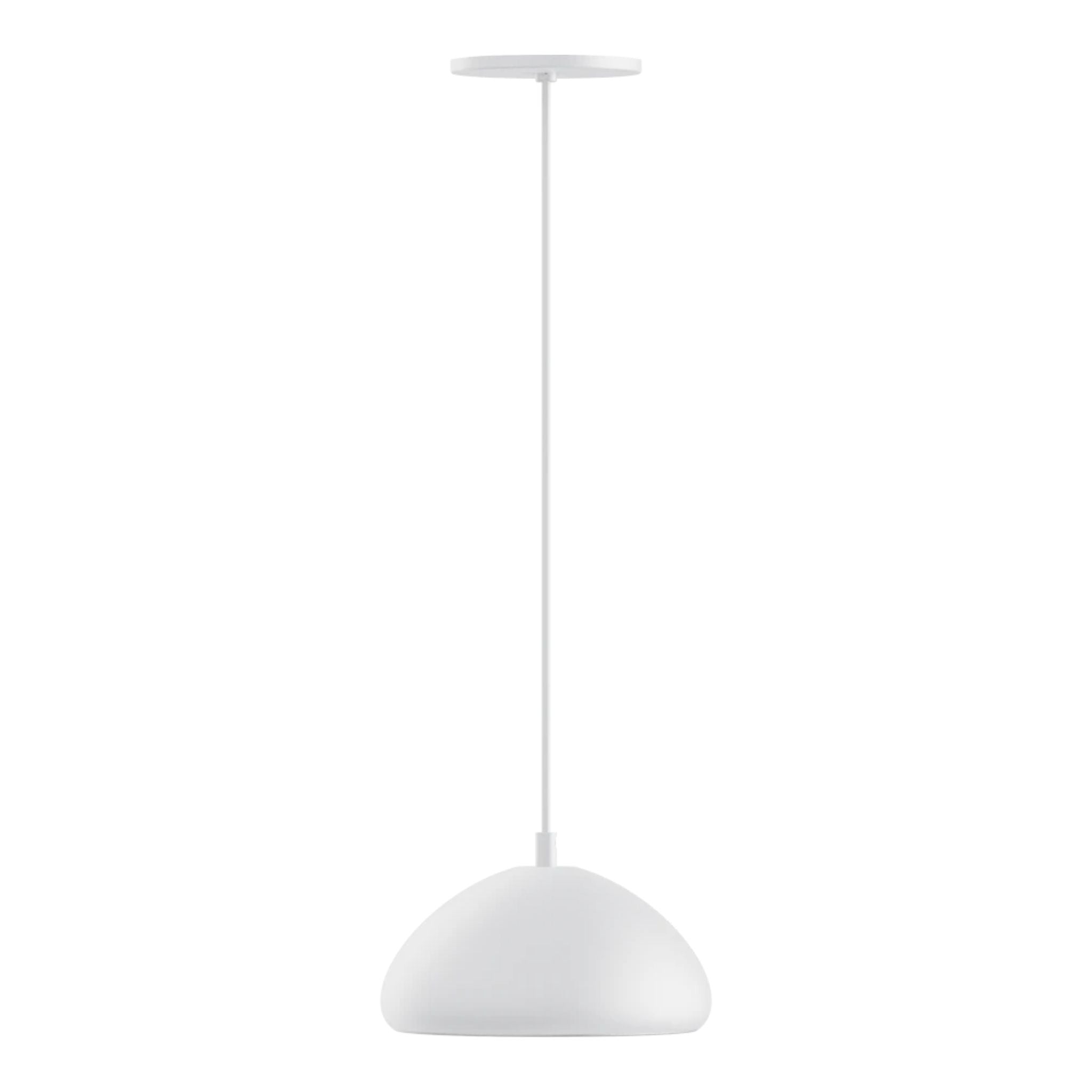 RAB Aura 8 in. LED Pendant Light, White Housing White Reflector