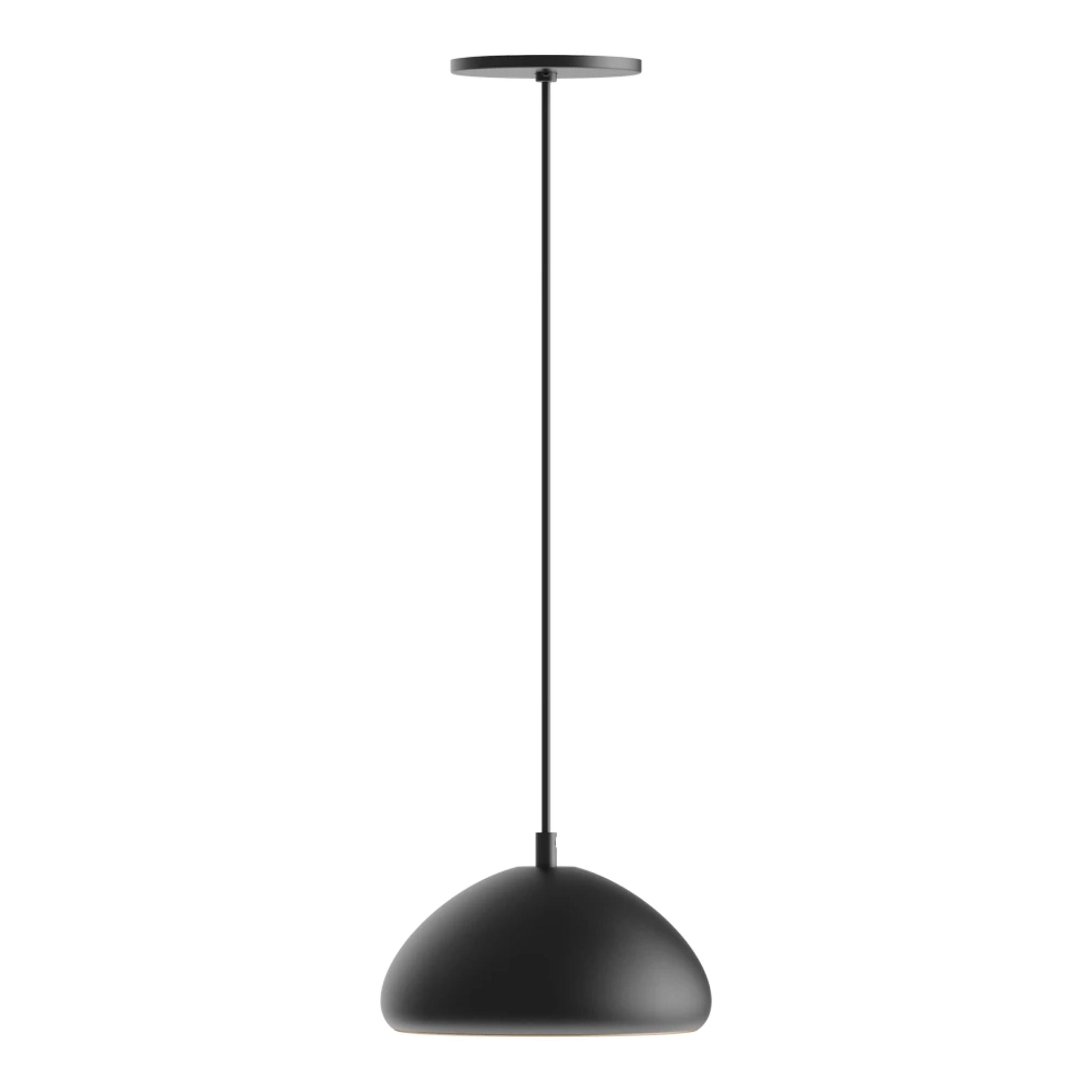 RAB Aura 8 in. LED Pendant Light, Black Housing Gold Reflector