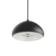RAB Aura 8 in. LED Pendant Light, Black Housing White Reflector