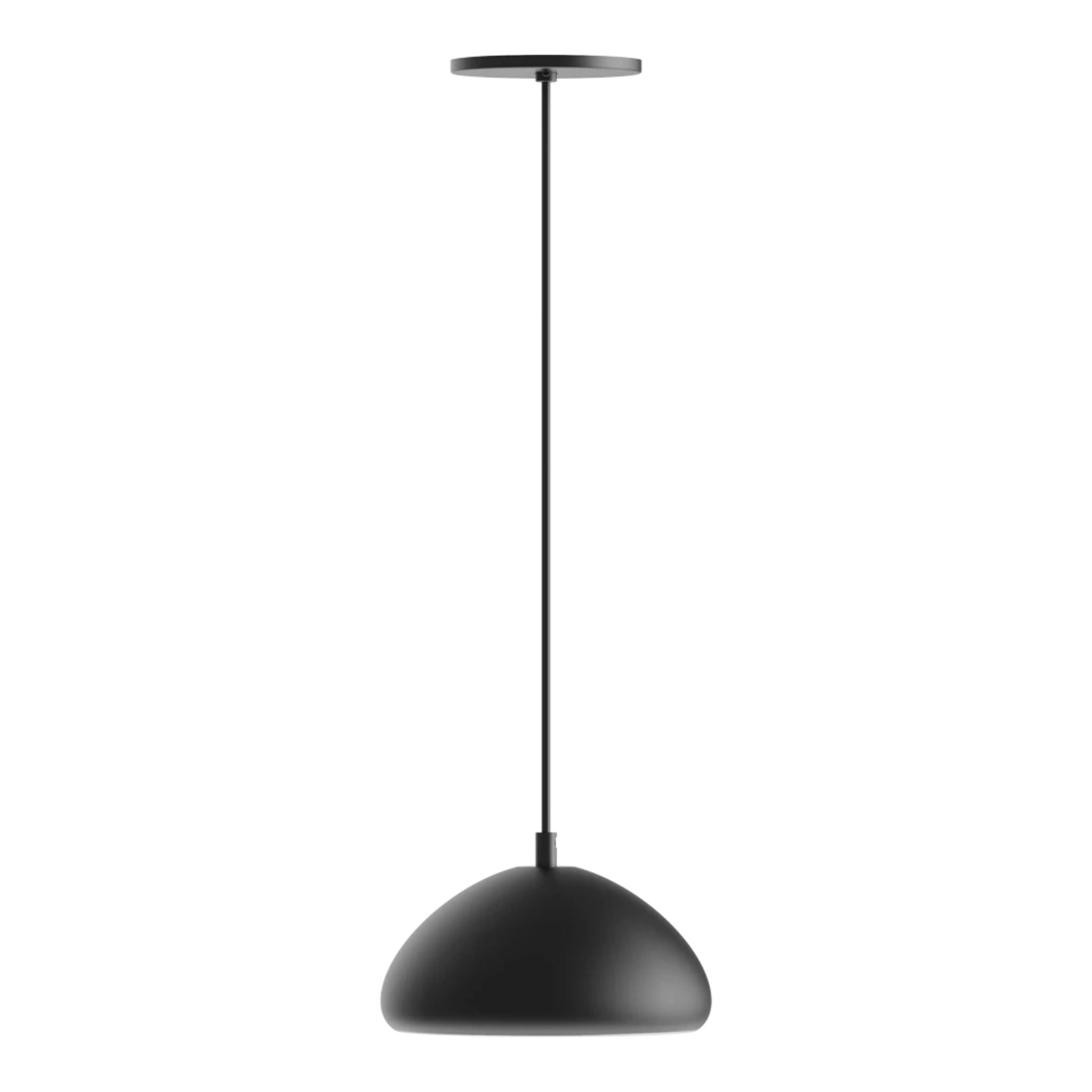 RAB Aura 8 in. LED Pendant Light, Black Housing White Reflector