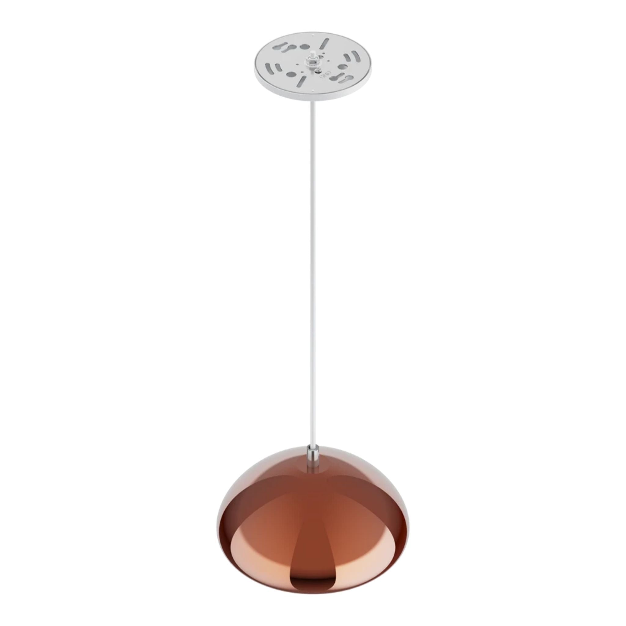 RAB Aura 8 in. LED Pendant Light, Copper Housing White Reflector