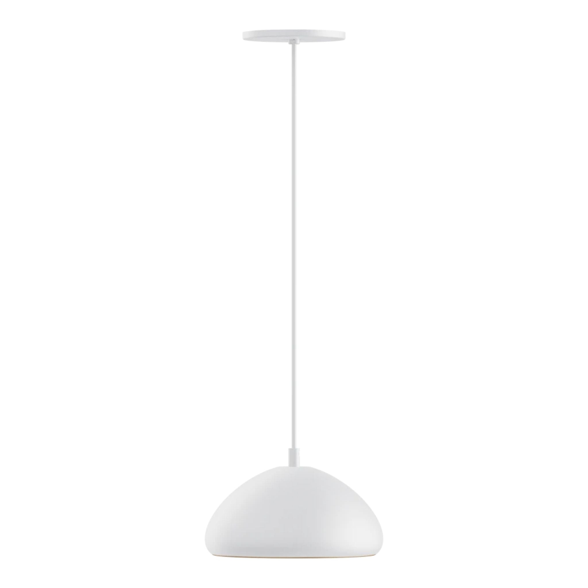RAB Aura 8 in. LED Pendant Light, White Housing Gold Reflector