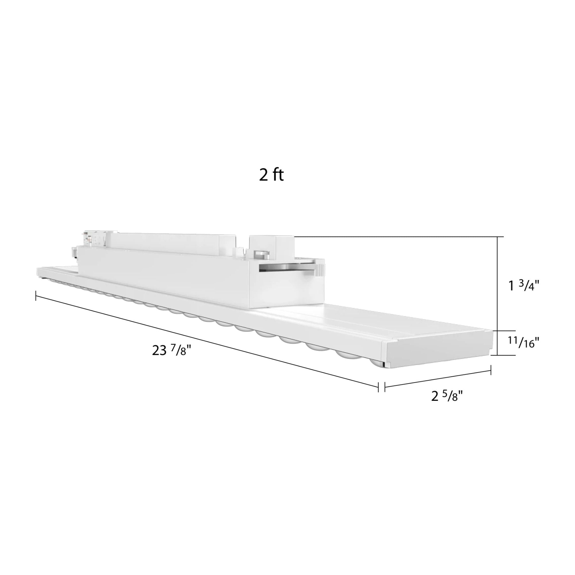 RAB TKBEAM2 2ft Linear Track Head, H-Type, White, Selectable CCT, 4127 Lumens, 90° Optics