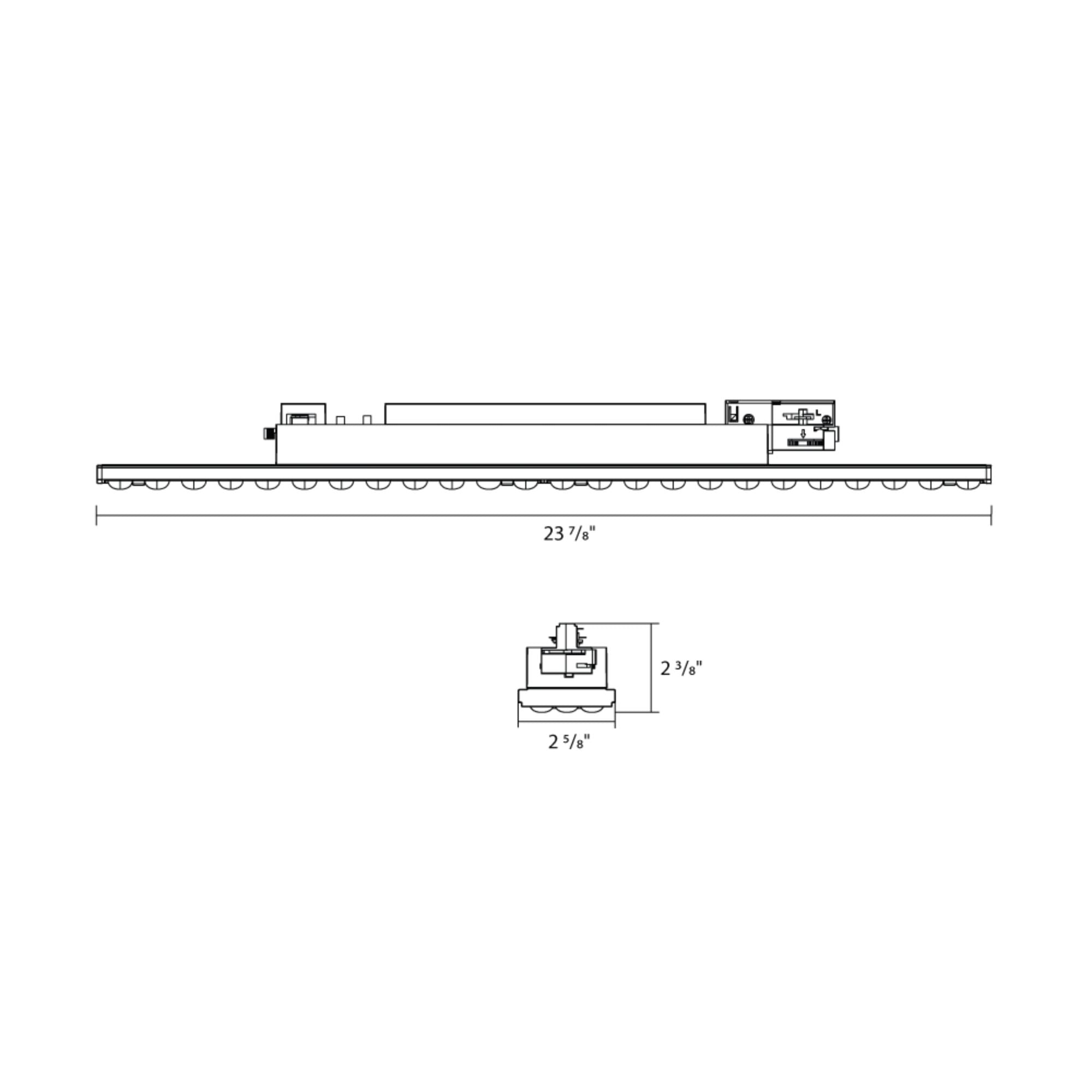 RAB TKBEAM2B 2ft Linear Track Head, H-Type, Black, Selectable CCT, 4127 Lumens, 90° Optics