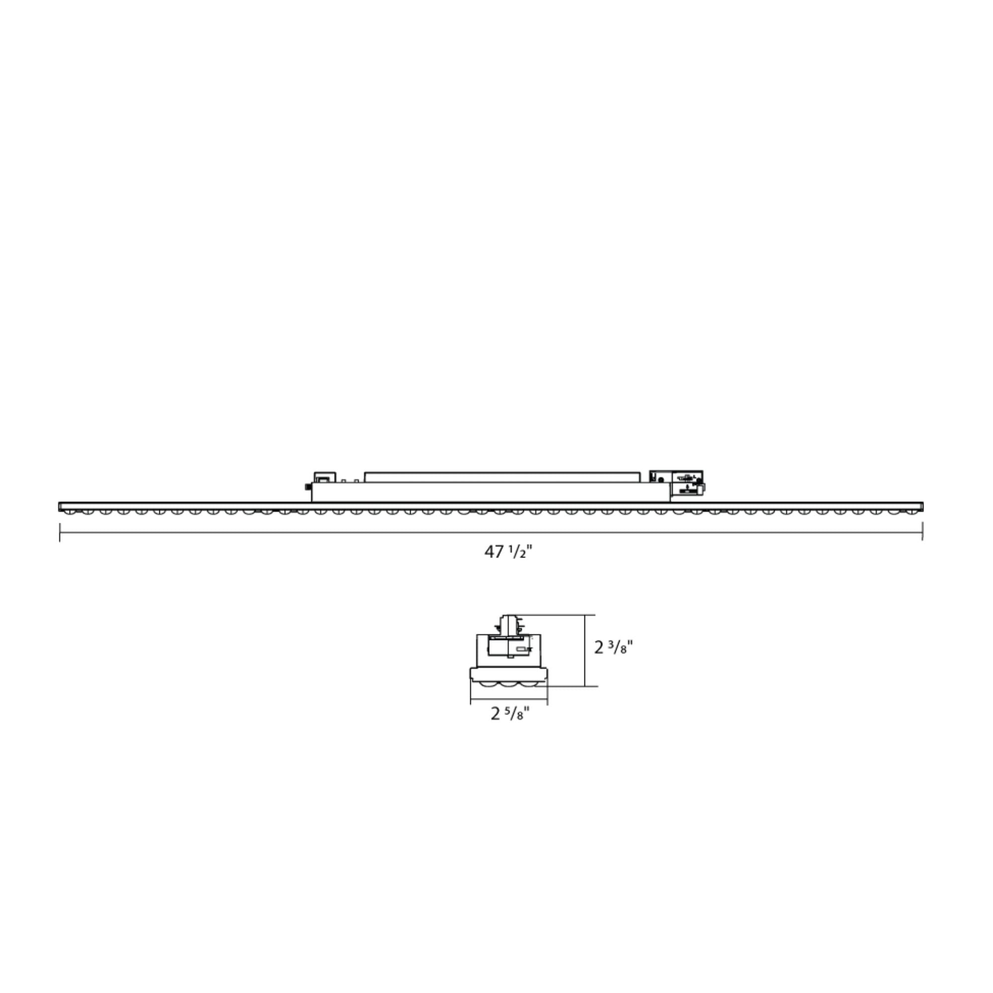 RAB TKBEAM4 4ft Linear Track Head, H-Type, White, Selectable CCT, 8190 Lumens, 90° Optics