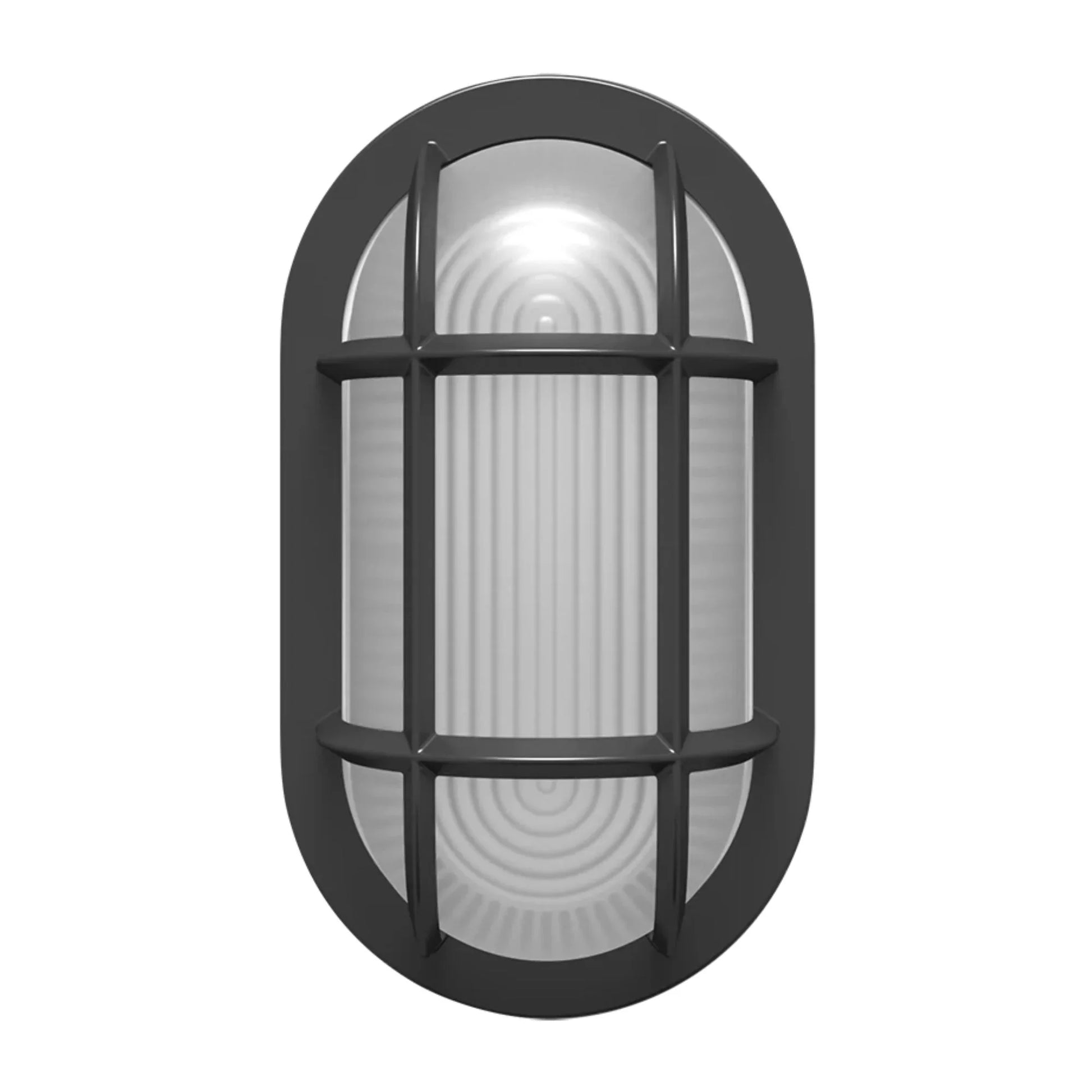 8" Oval Bulkhead Wall Sconce, 1000 Lm, 30K/40K/50K, Bronze, 120-277V - Bees Lighting