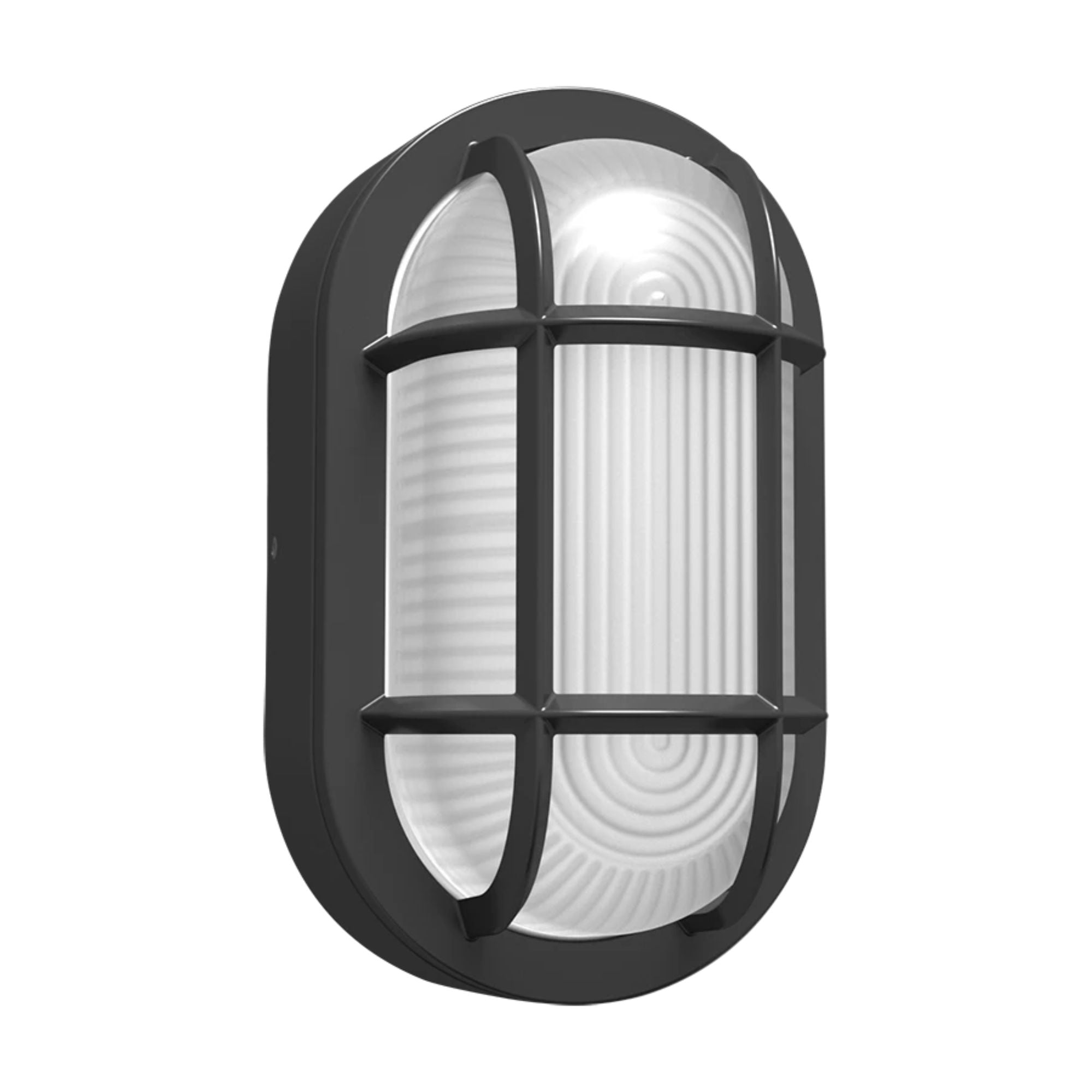 8" Oval Bulkhead Wall Sconce, 1000 Lm, 30K/40K/50K, Bronze, 120-277V - Bees Lighting
