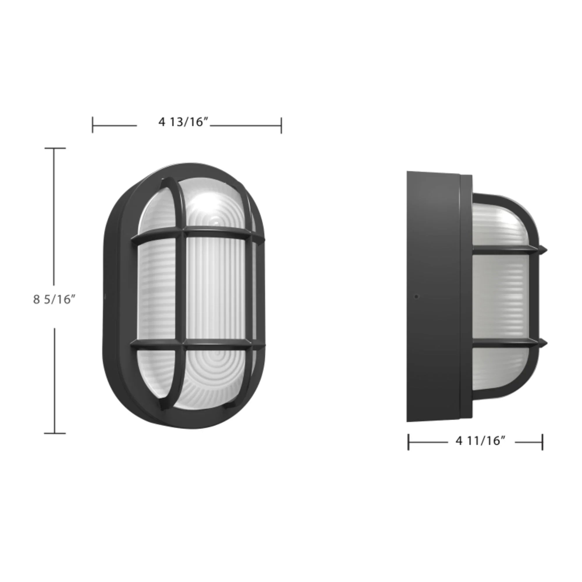 8" Oval Bulkhead Wall Sconce, 1000 Lm, 30K/40K/50K, Bronze, 120-277V - Bees Lighting