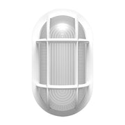 8" Oval Bulkhead Wall Sconce, 1000 Lm, 30K/40K/50K, White, 120-277V - Bees Lighting