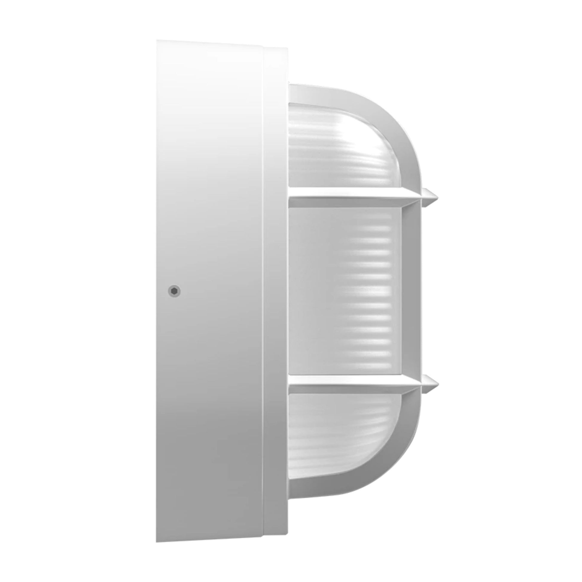 8" Oval Bulkhead Wall Sconce, 1000 Lm, 30K/40K/50K, White, 120-277V - Bees Lighting