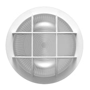 8" Round Bulkhead Wall Sconce, 1600 Lm, 30K/40K/50K, White, 120-277V - Bees Lighting