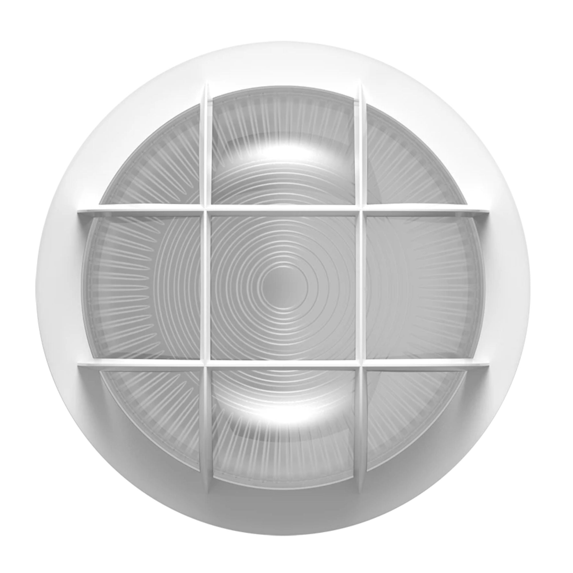 8" Round Bulkhead Wall Sconce, 1600 Lm, 30K/40K/50K, White, 120-277V - Bees Lighting