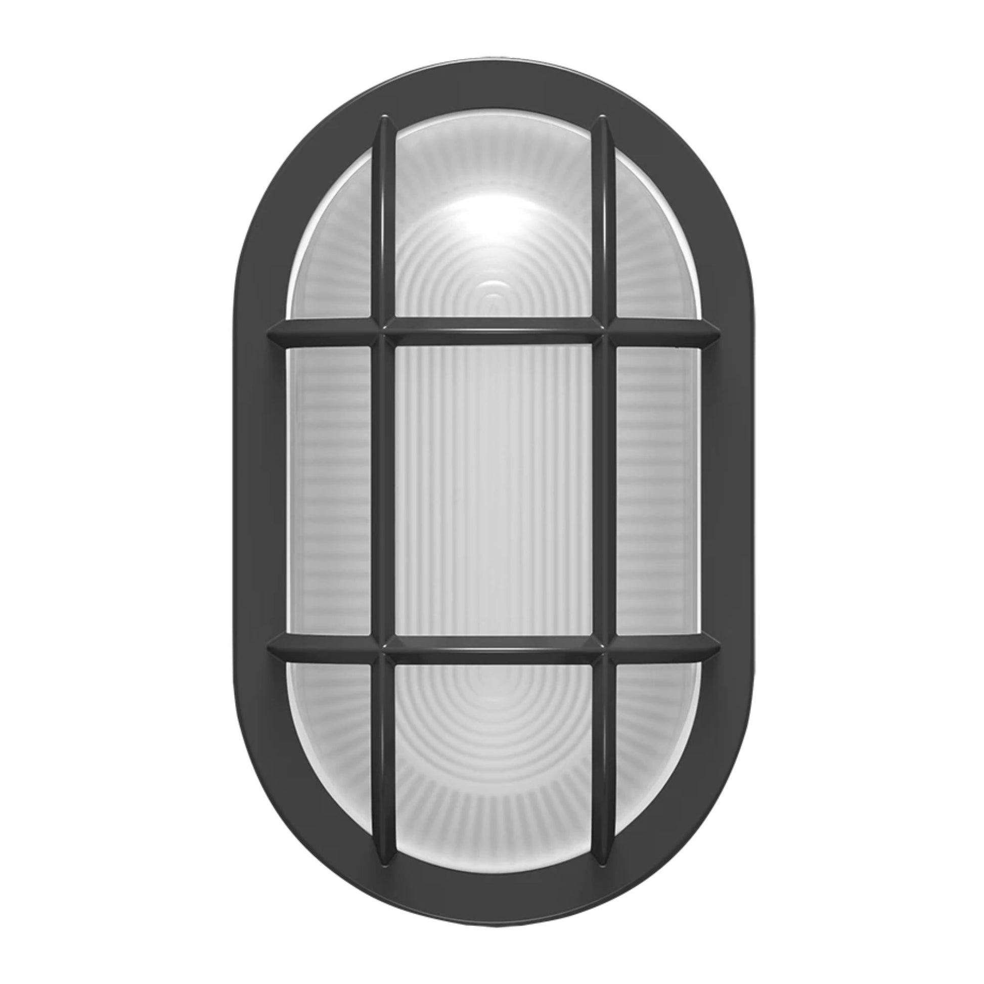 10" Oval Bulkhead Wall Sconce, 2000 Lm, 30K/40K/50K, Bronze, 120-277V - Bees Lighting