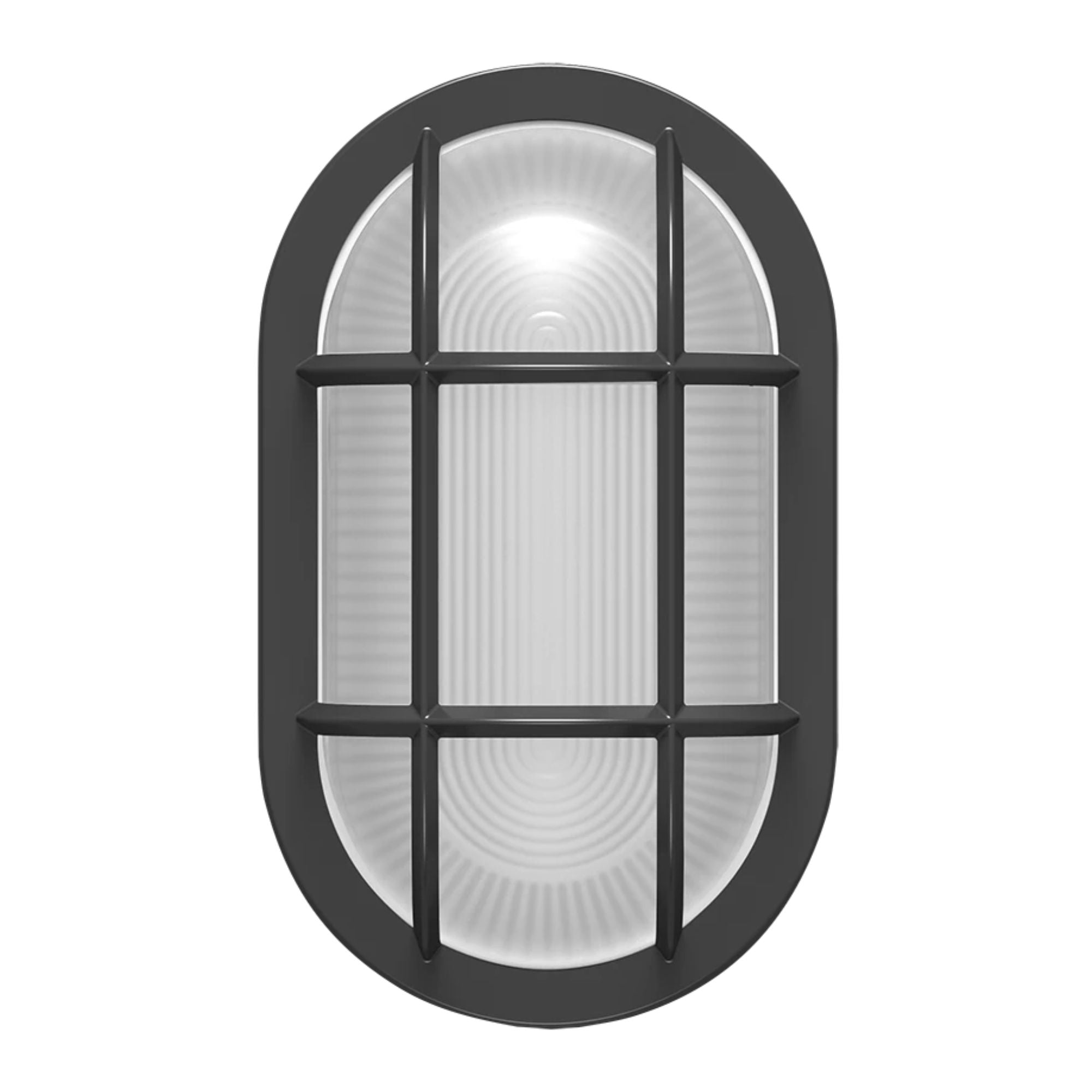 10" Oval Bulkhead Wall Sconce, 2000 Lm, 30K/40K/50K, Bronze, 120-277V - Bees Lighting