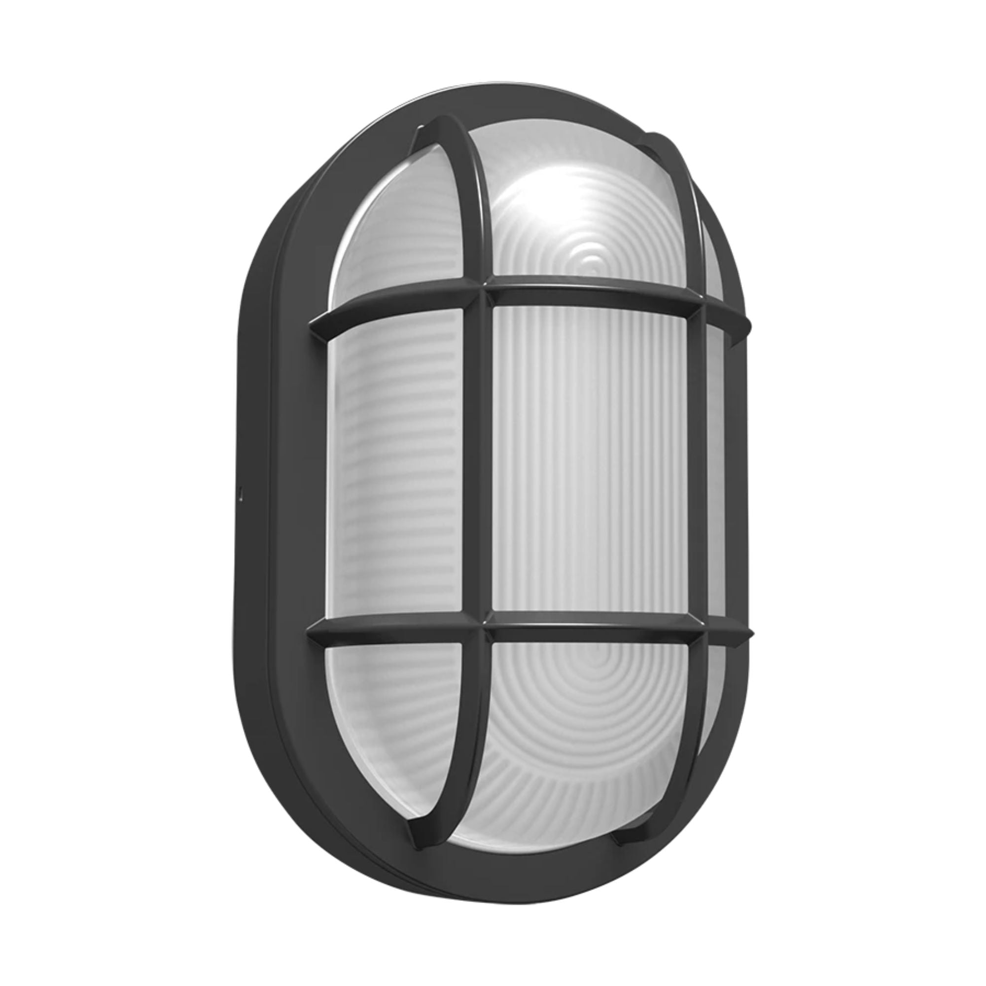 10" Oval Bulkhead Wall Sconce, 2000 Lm, 30K/40K/50K, Bronze, 120-277V - Bees Lighting