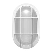 10" Oval Bulkhead Wall Sconce, 2000 Lm, 30K/40K/50K, White, 120-277V - Bees Lighting