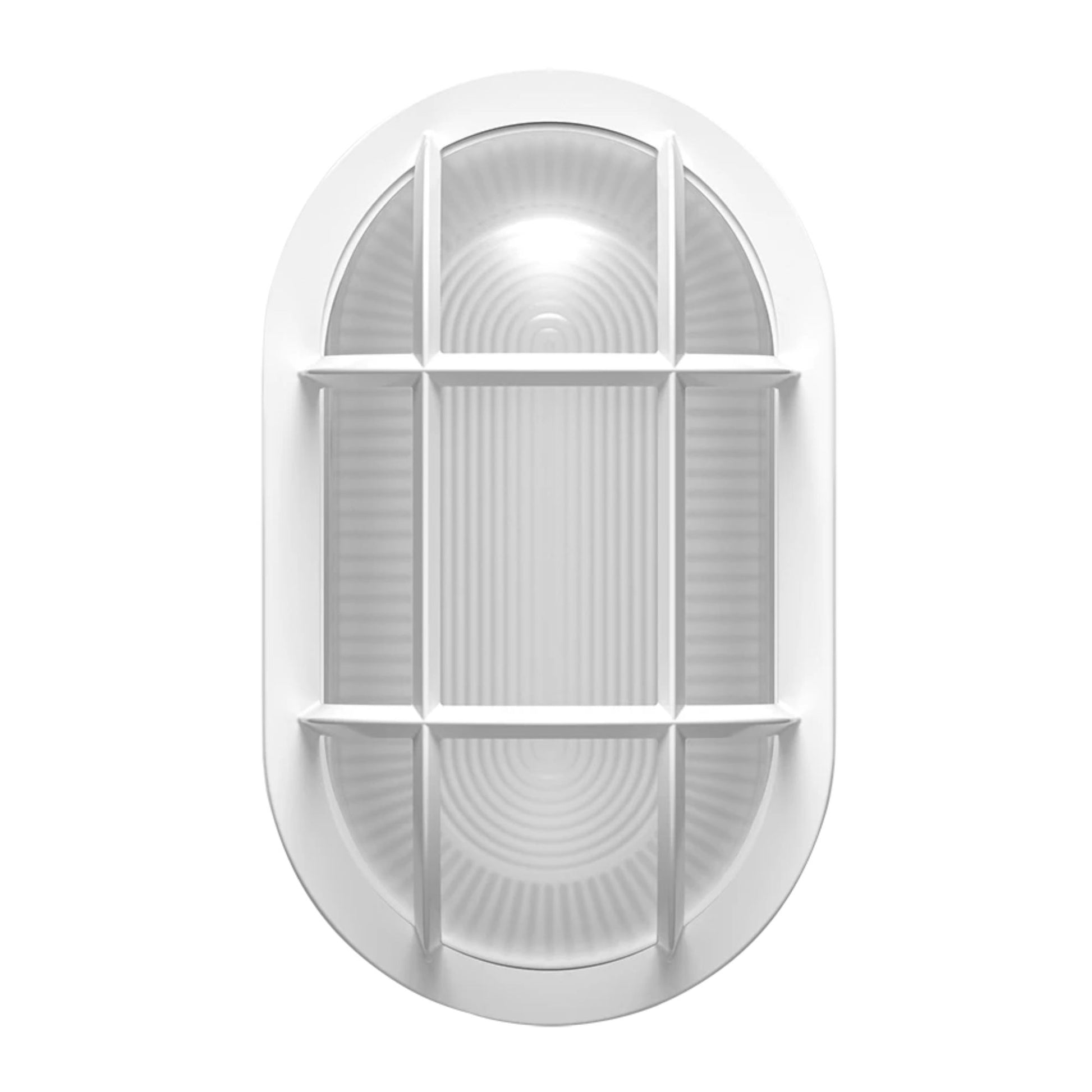 10" Oval Bulkhead Wall Sconce, 2000 Lm, 30K/40K/50K, White, 120-277V - Bees Lighting
