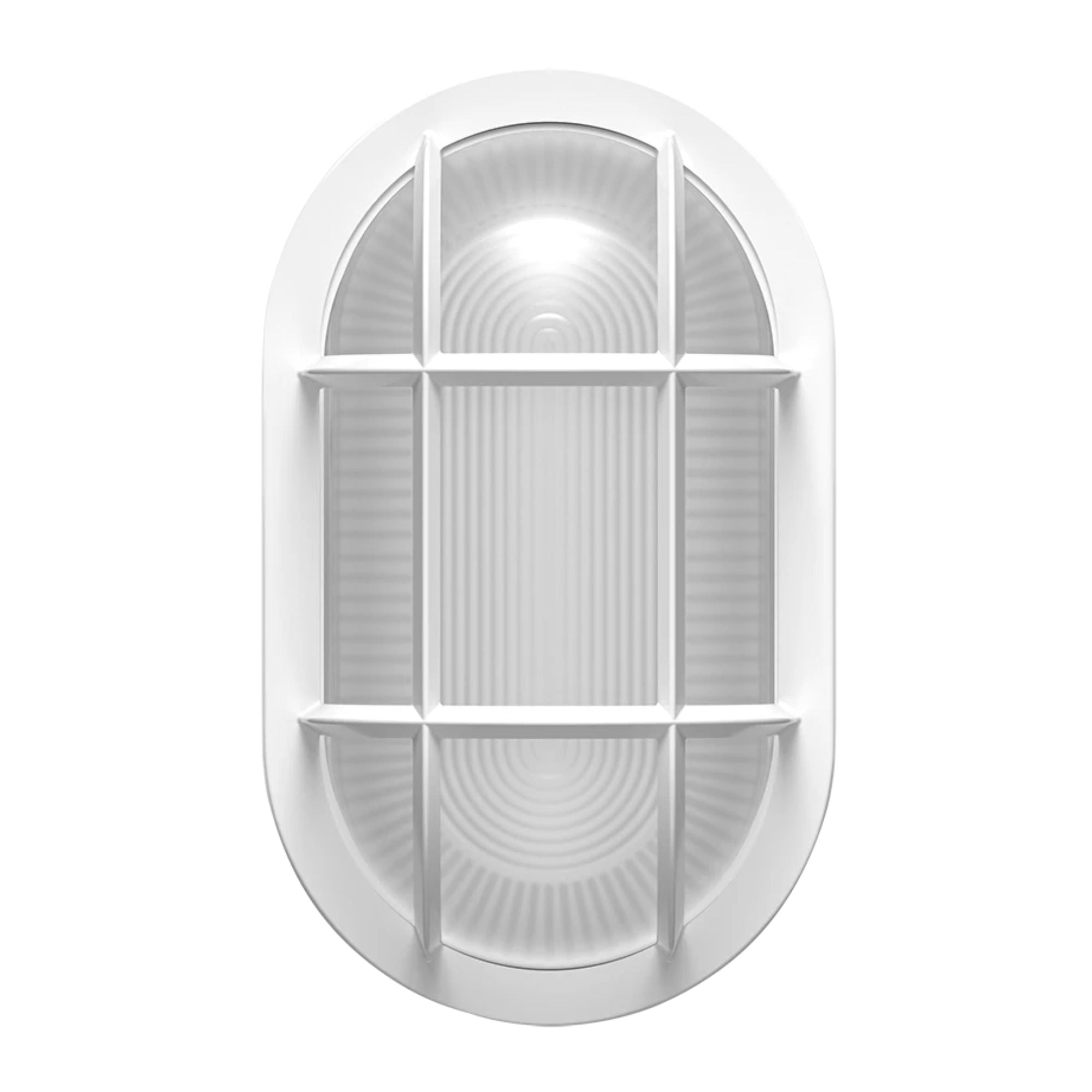10" Oval Bulkhead Wall Sconce, 2000 Lm, 30K/40K/50K, White, 120-277V - Bees Lighting