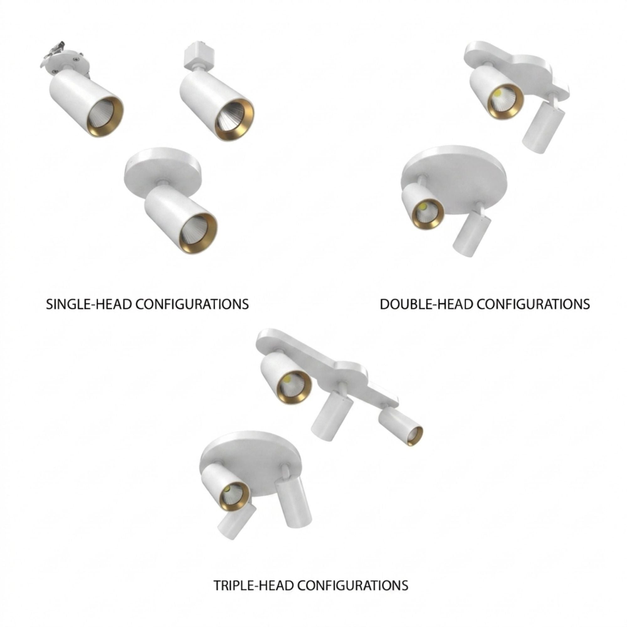 RAB Surface Mount Spot, White, Selectable CCT, 563 Lumens, 36° Optics