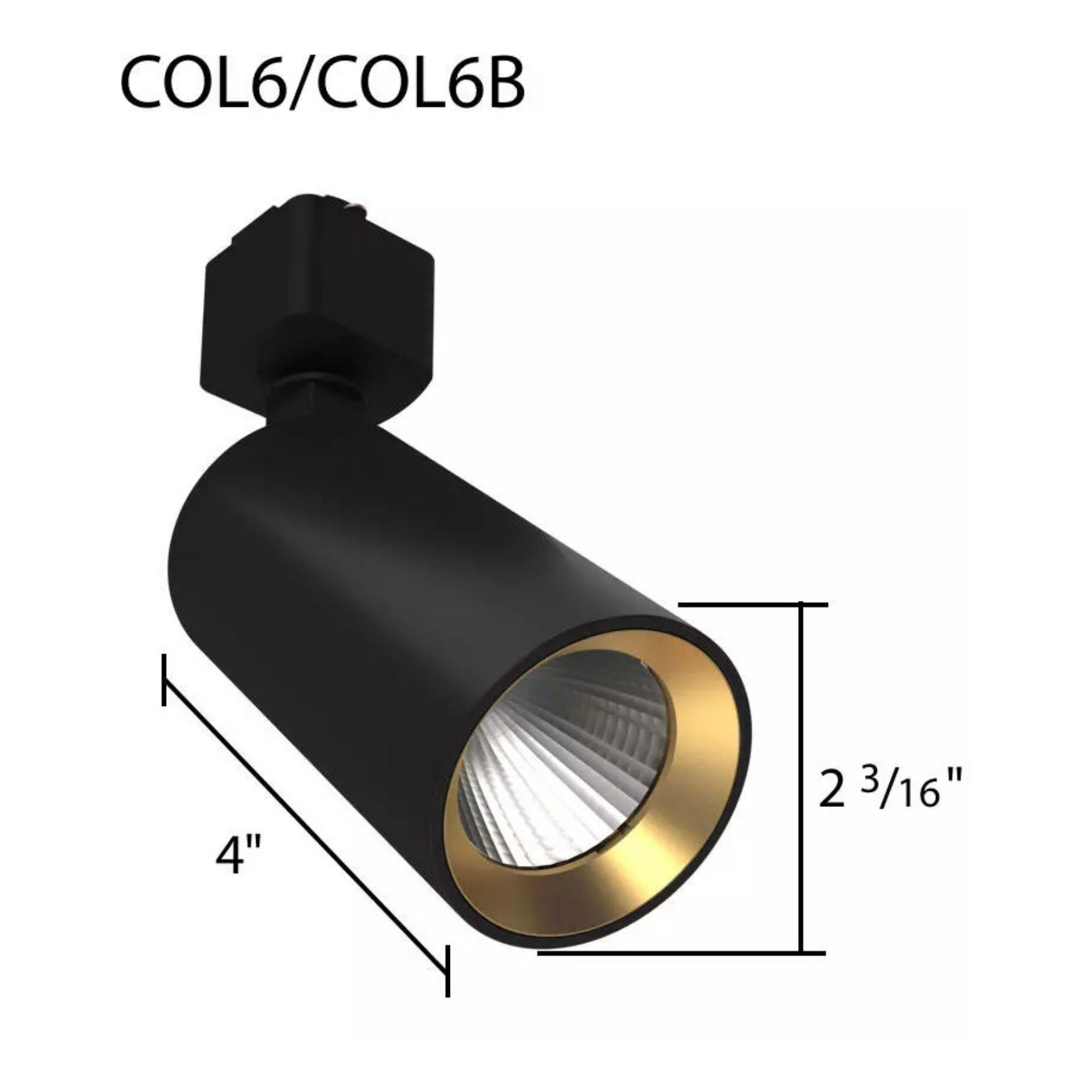 RAB Track Head, H-Type, Black, Selectable CCT, 572 Lumens, 36° Optics
