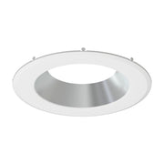 RAB CRLEDFA 10" Round Trim, Smooth Haze Cone with White Flange