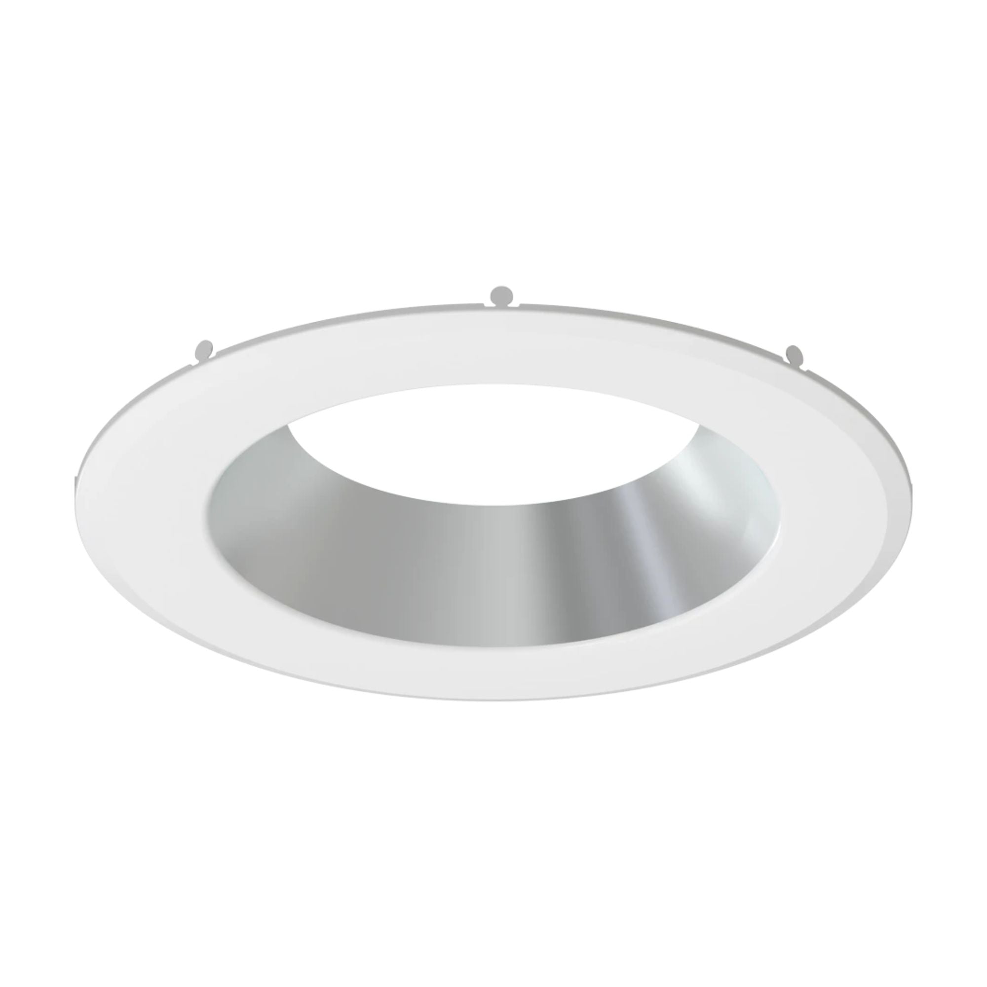 RAB CRLEDFA 10" Round Trim, Smooth Haze Cone with White Flange