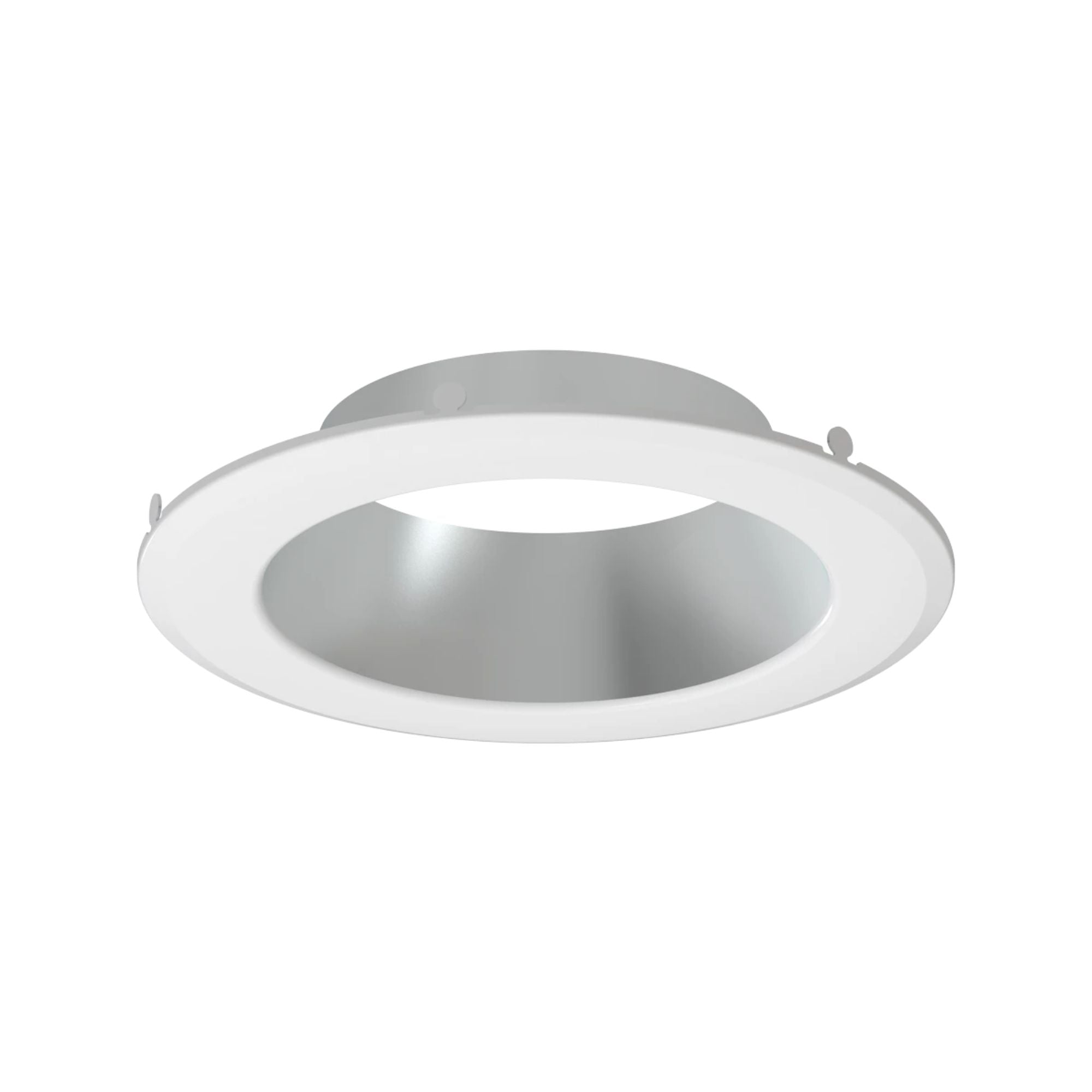 RAB CRLEDFA 6" Round Trim, Smooth Haze Cone with White Flange