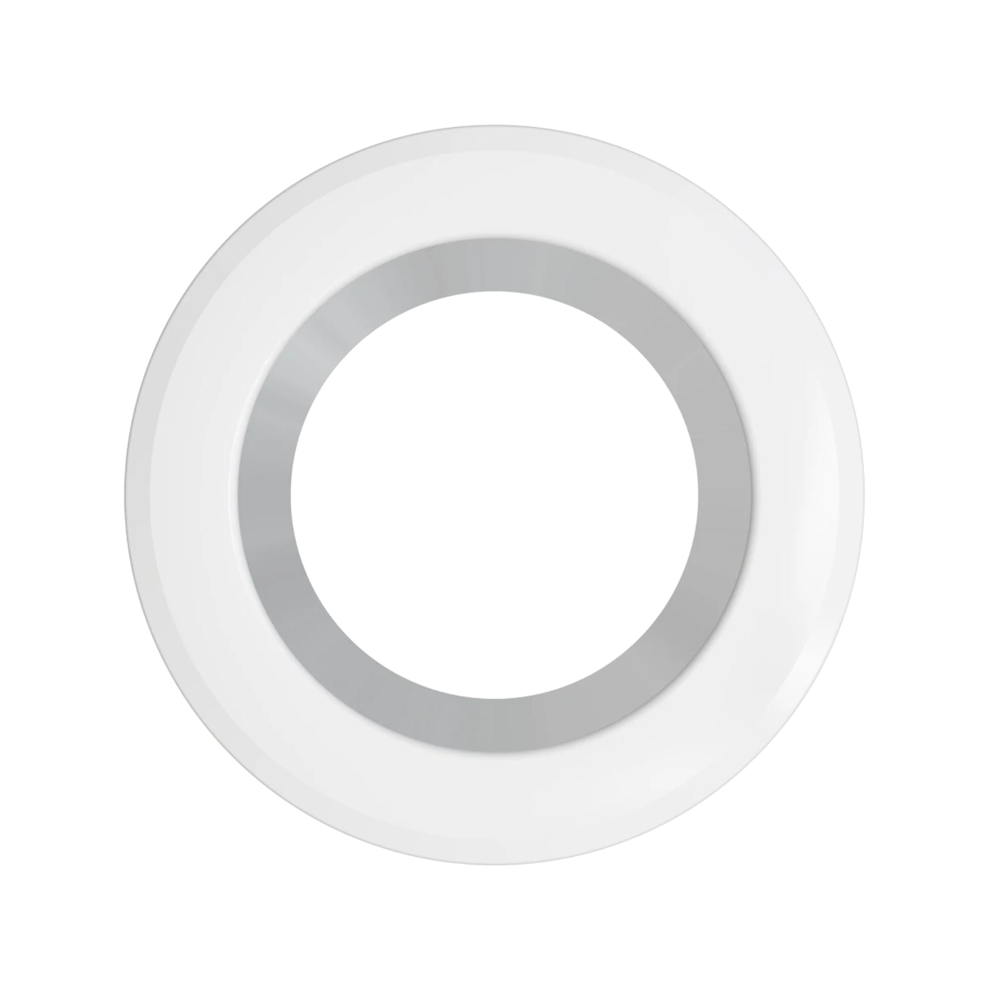 RAB CRLEDFA 6" Round Trim, Smooth Haze Cone with White Flange
