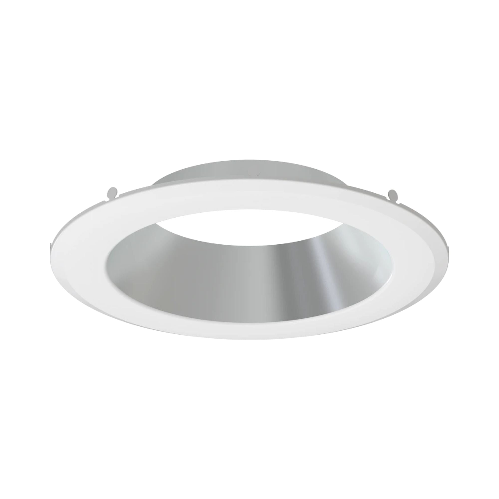 RAB CRLEDFA 8" Round Trim, Smooth Haze Cone with White Flange