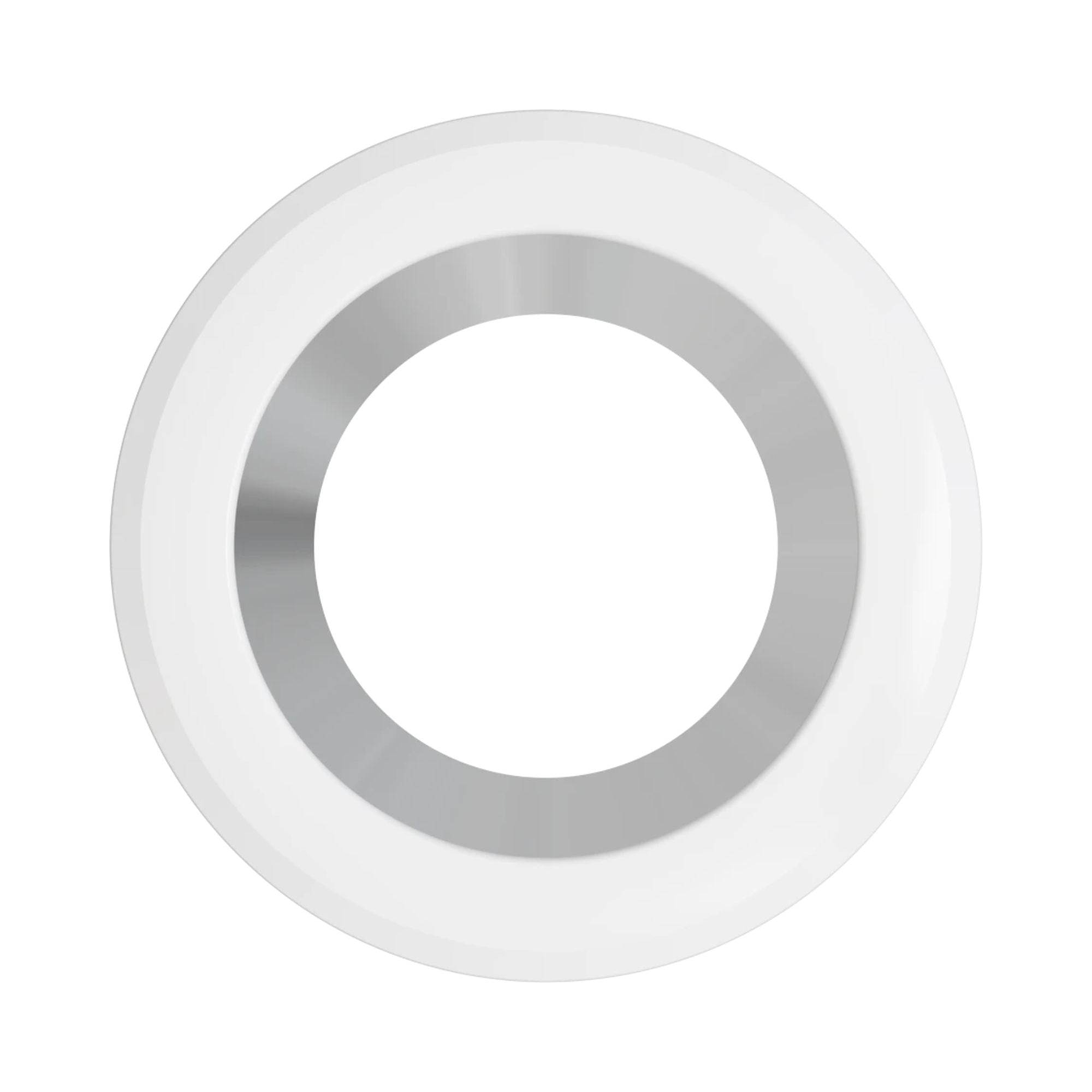 RAB CRLEDFA 8" Round Trim, Smooth Haze Cone with White Flange