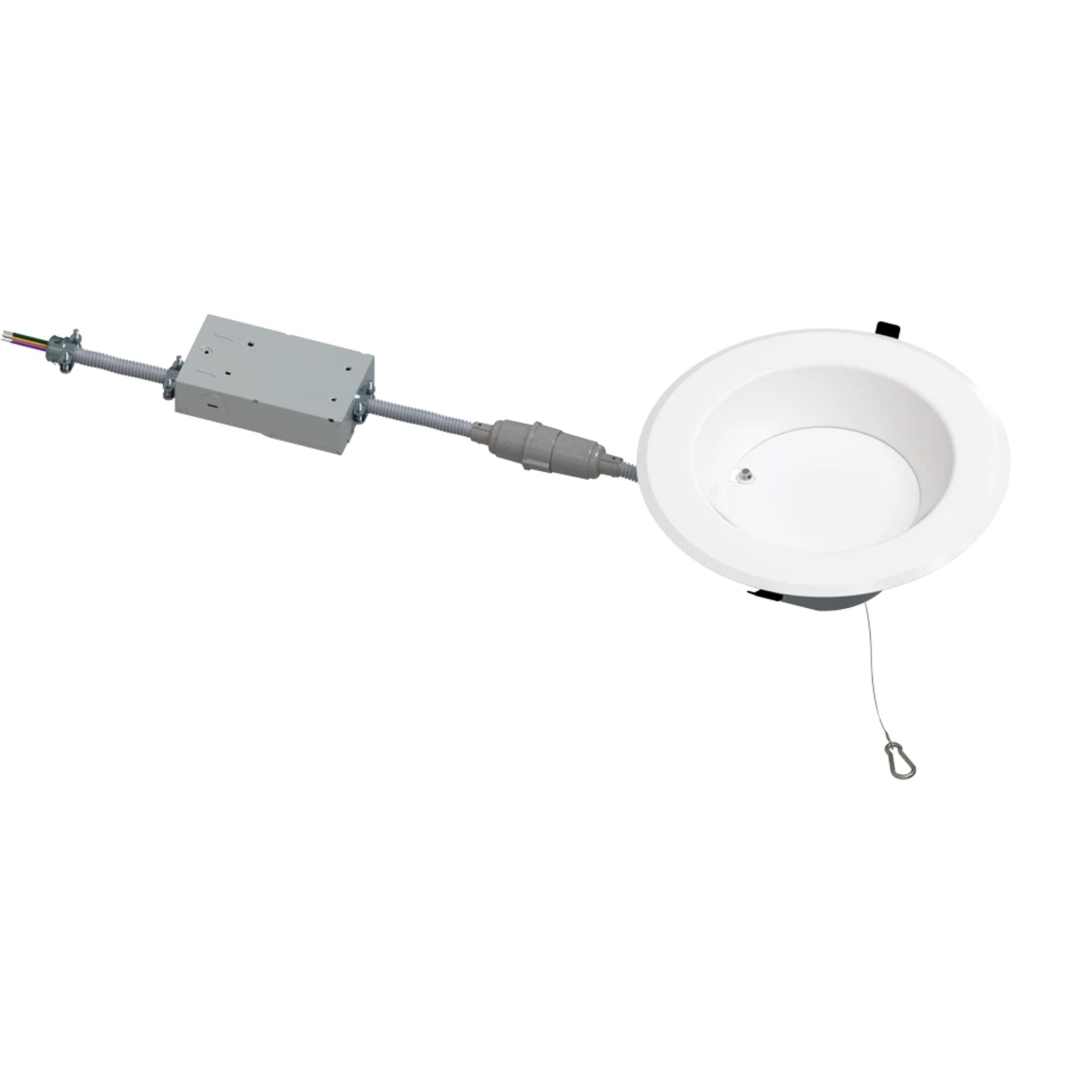 RAB CR10/E 10 in. Open Deep Regressed Downlight 38W 4500 Lumens Selectable CCT, Emergency Battery Included