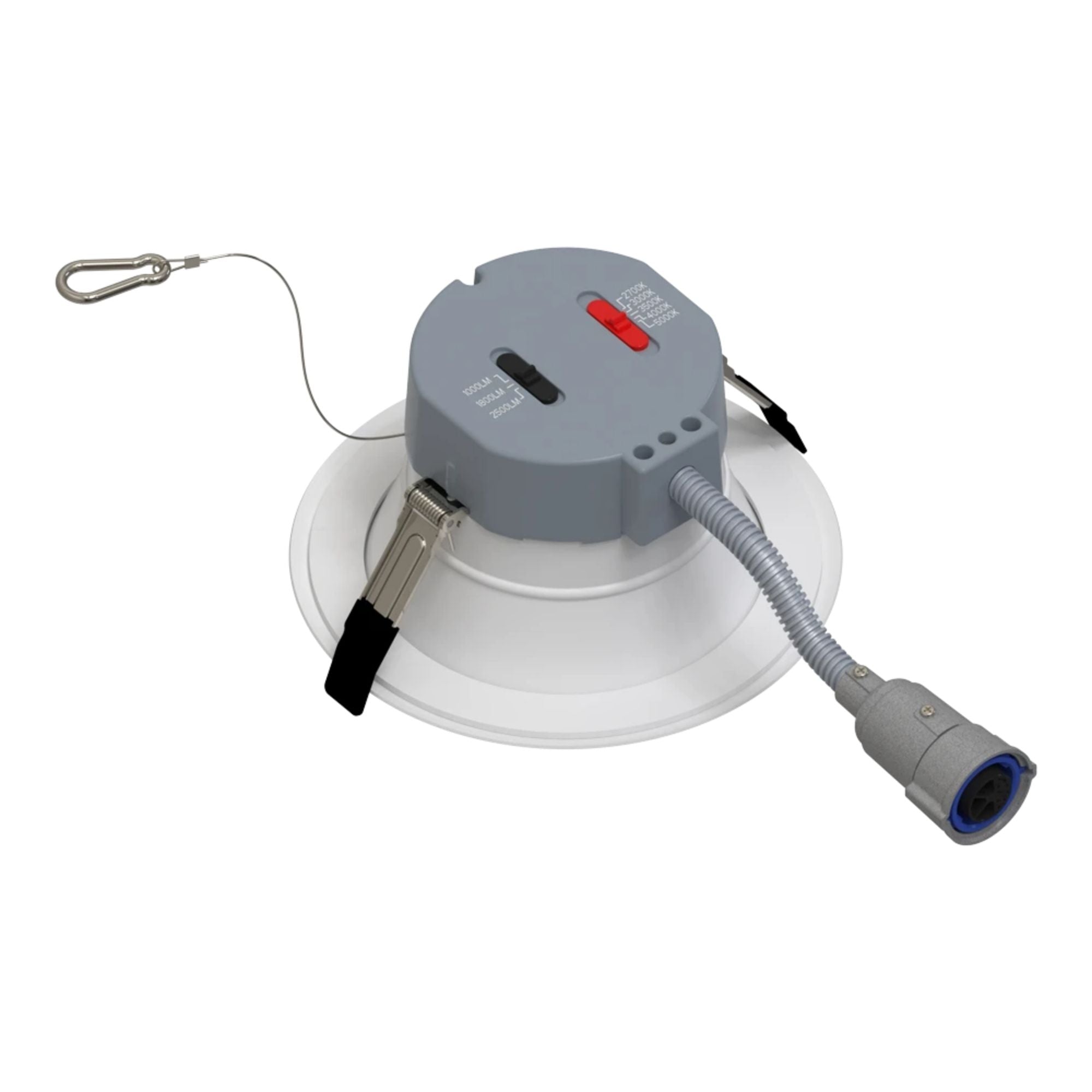 RAB CR6/E 6 in. Open Deep Regressed Downlight 22W 2500 Lumens Selectable CCT, Emergency Battery Included